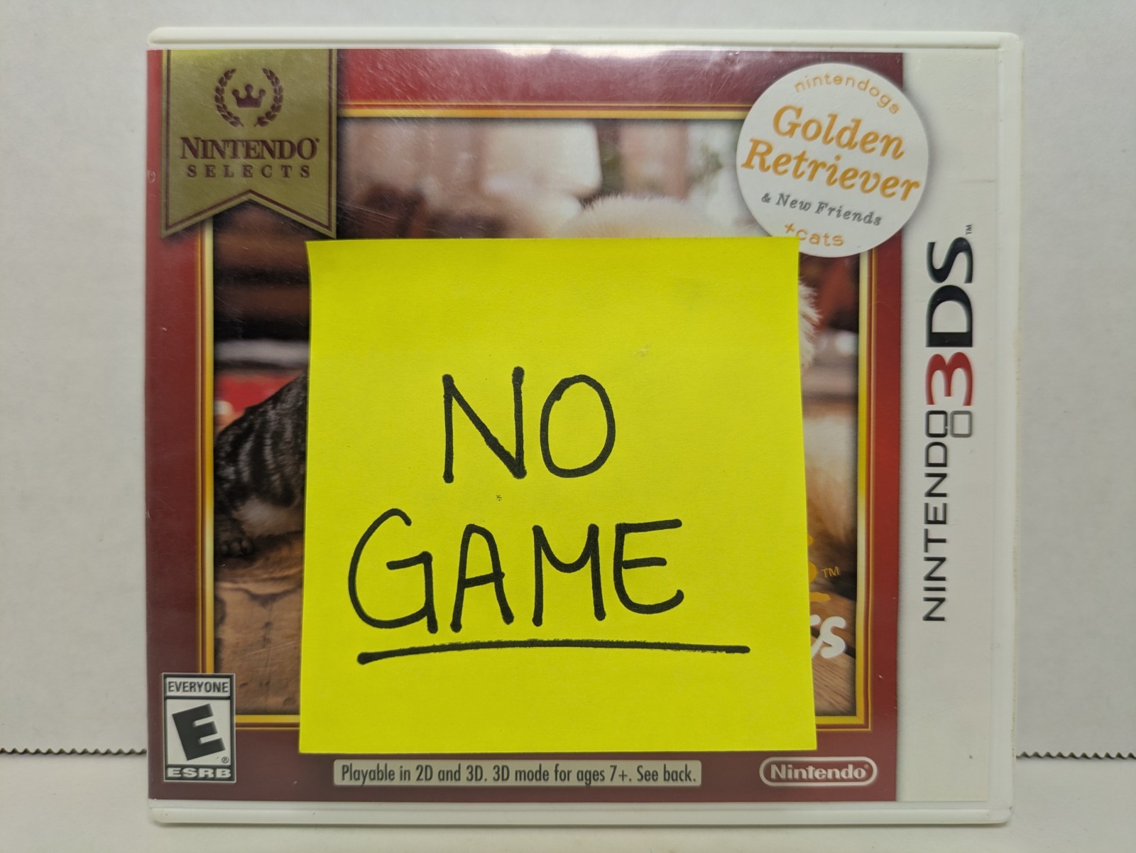 *NO GAME* Nintendogs + Cats: Golden Retriever & New Friends (3DS, 2011) Case