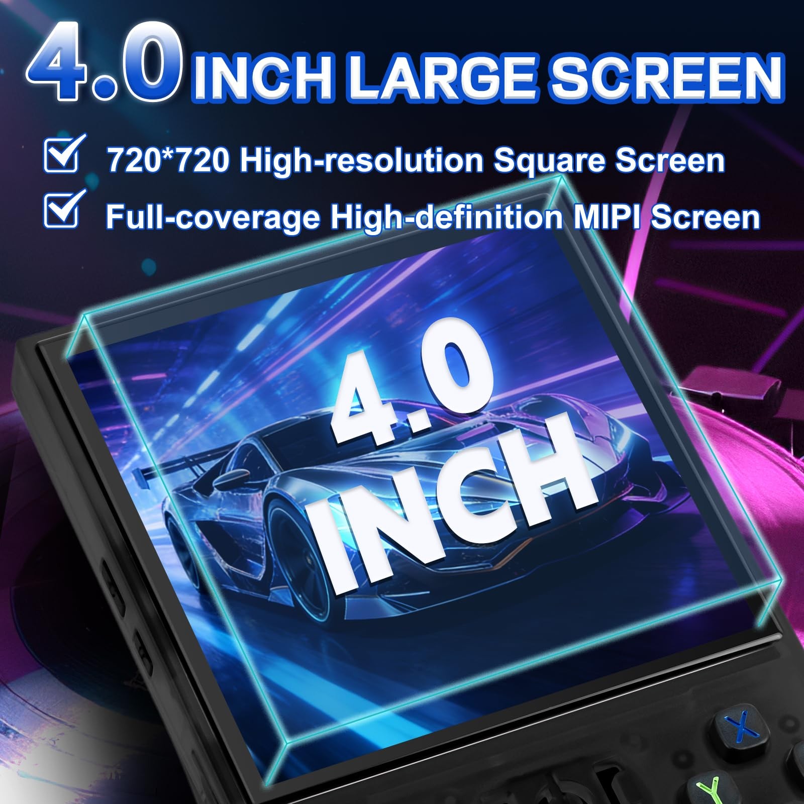Rhesusco R36MAX Handheld Game Console – 4.0-Inch Screen, Support 22000+Classi…