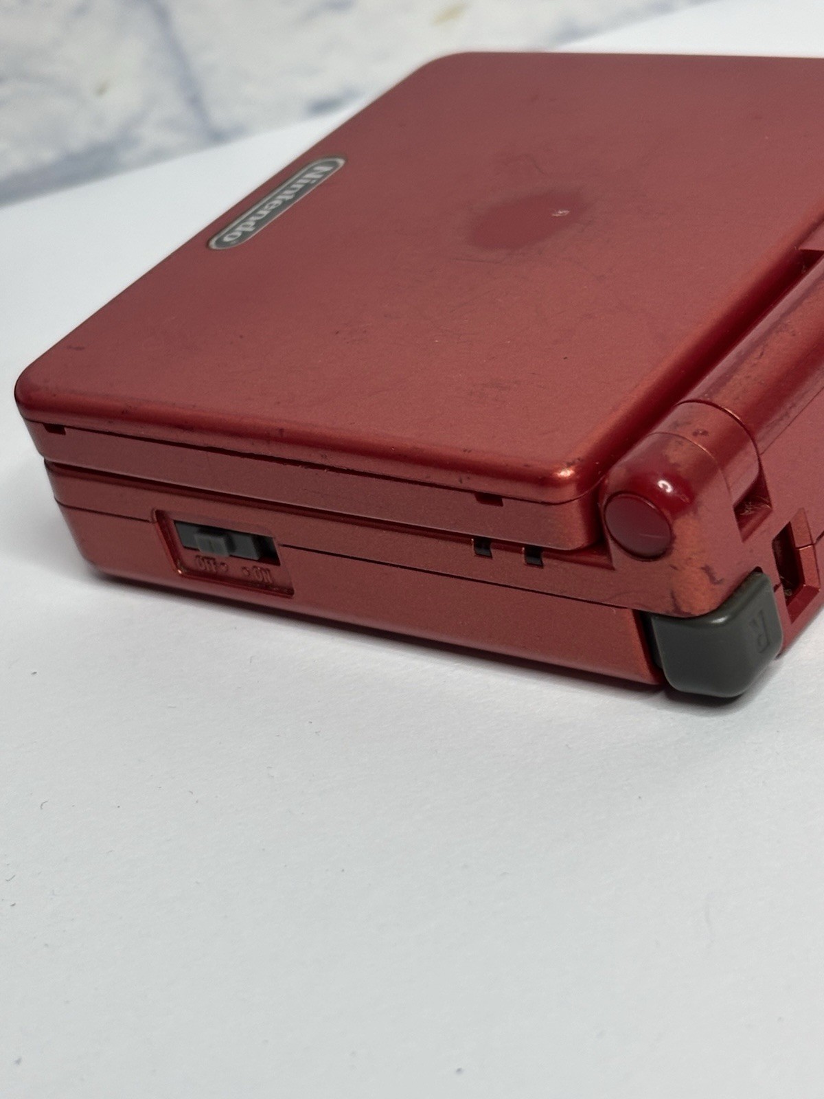 Nintendo Game Boy Advance SP System – Flame Red – Tested Works Great