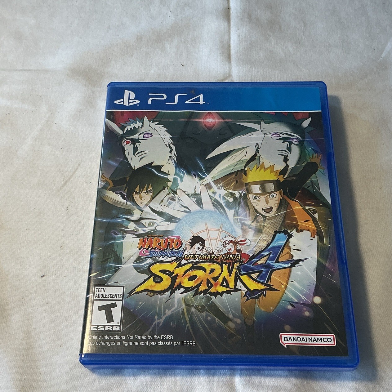 4 Play Station 4 Video Games.madden 20,modern Warfair,naruto Storm ,mind Craft.