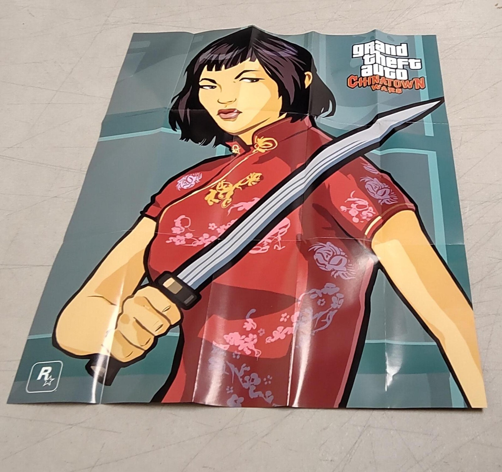Grand Theft Auto China Town Wars Poster & Map Official GTA Poster (PSP)