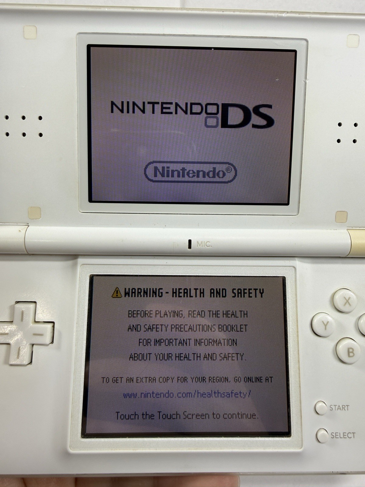 Nintendo DS Lite White Handheld System Only TESTED! *Rough Shape*
