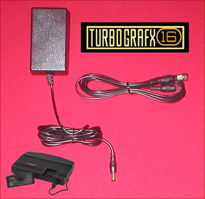10.5V AC Adapter + 6Ft AV Cable + RF TV Adapter for Turbo Grafx 16 System NEW