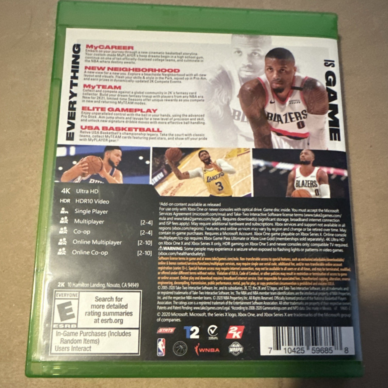 2K NBA 2K21 Xbox One Sports Basketball Multiplayer Online Playability Co-op