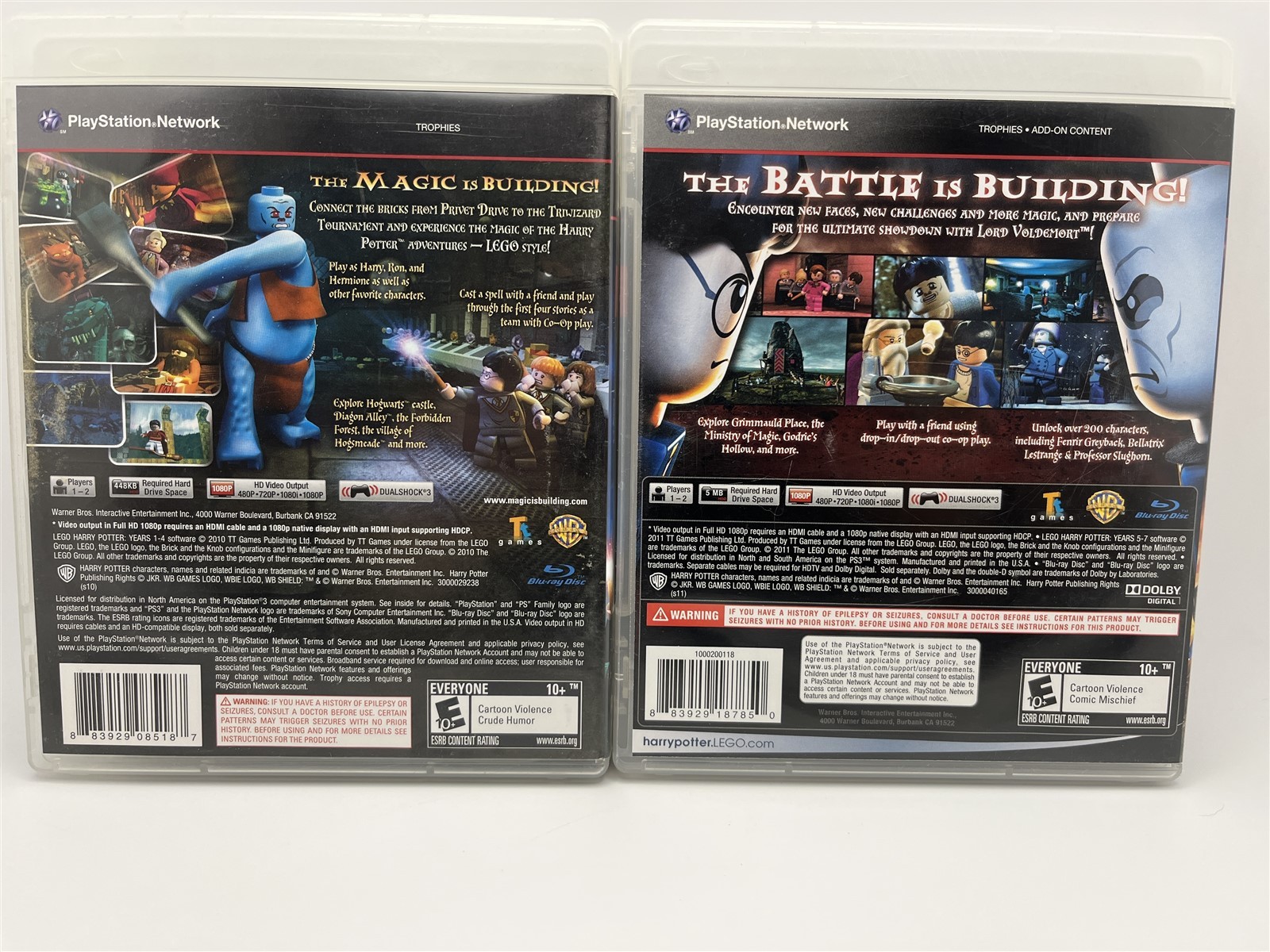 Lego Harry Potter years 1-4 & 5-7 Bundle Collection PlayStation 3 Complete