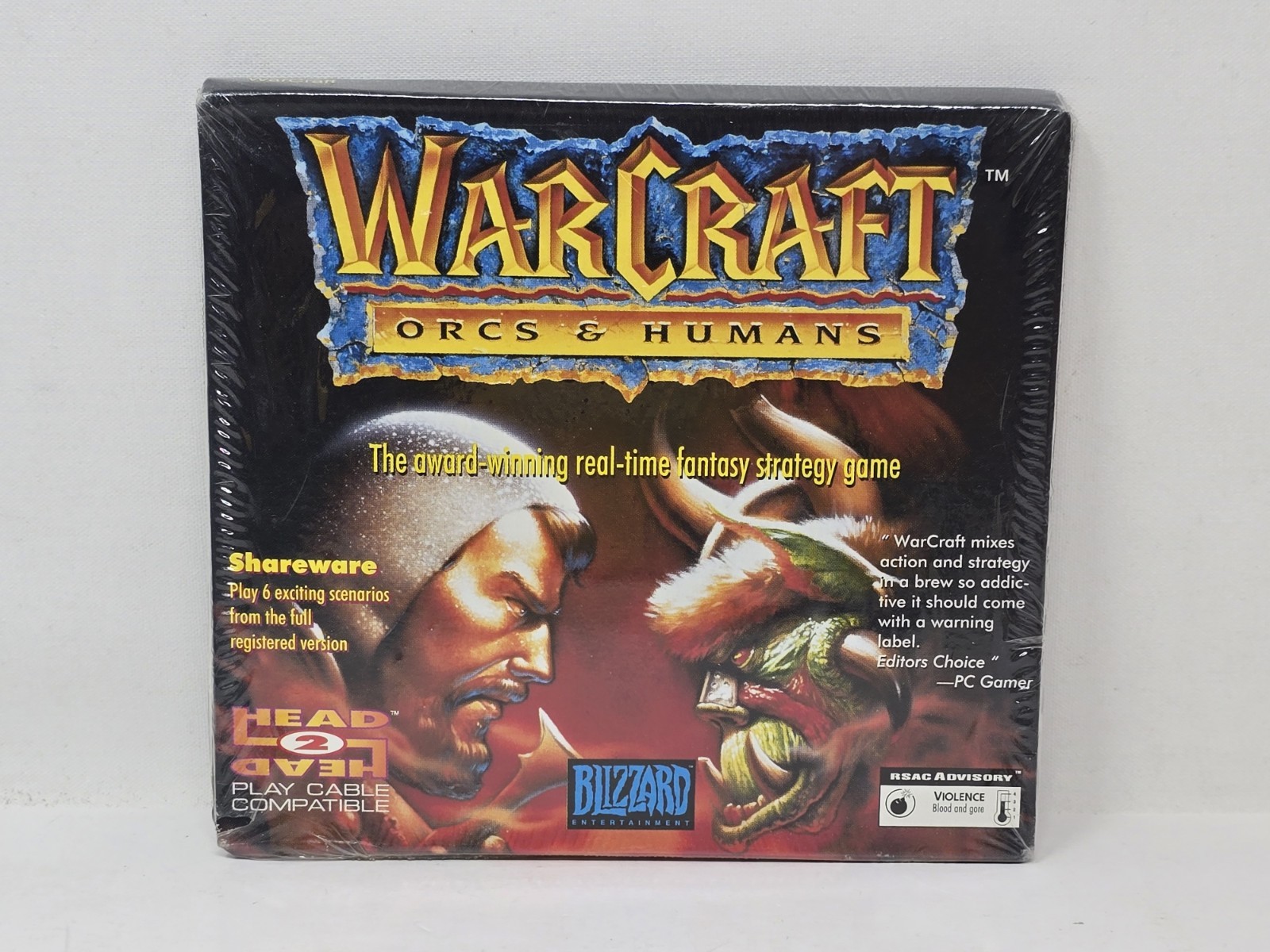 Warcraft: Orcs & Humans Shareware Gold Medallion Blizzard 3.5″ Floppy Disk – NEW