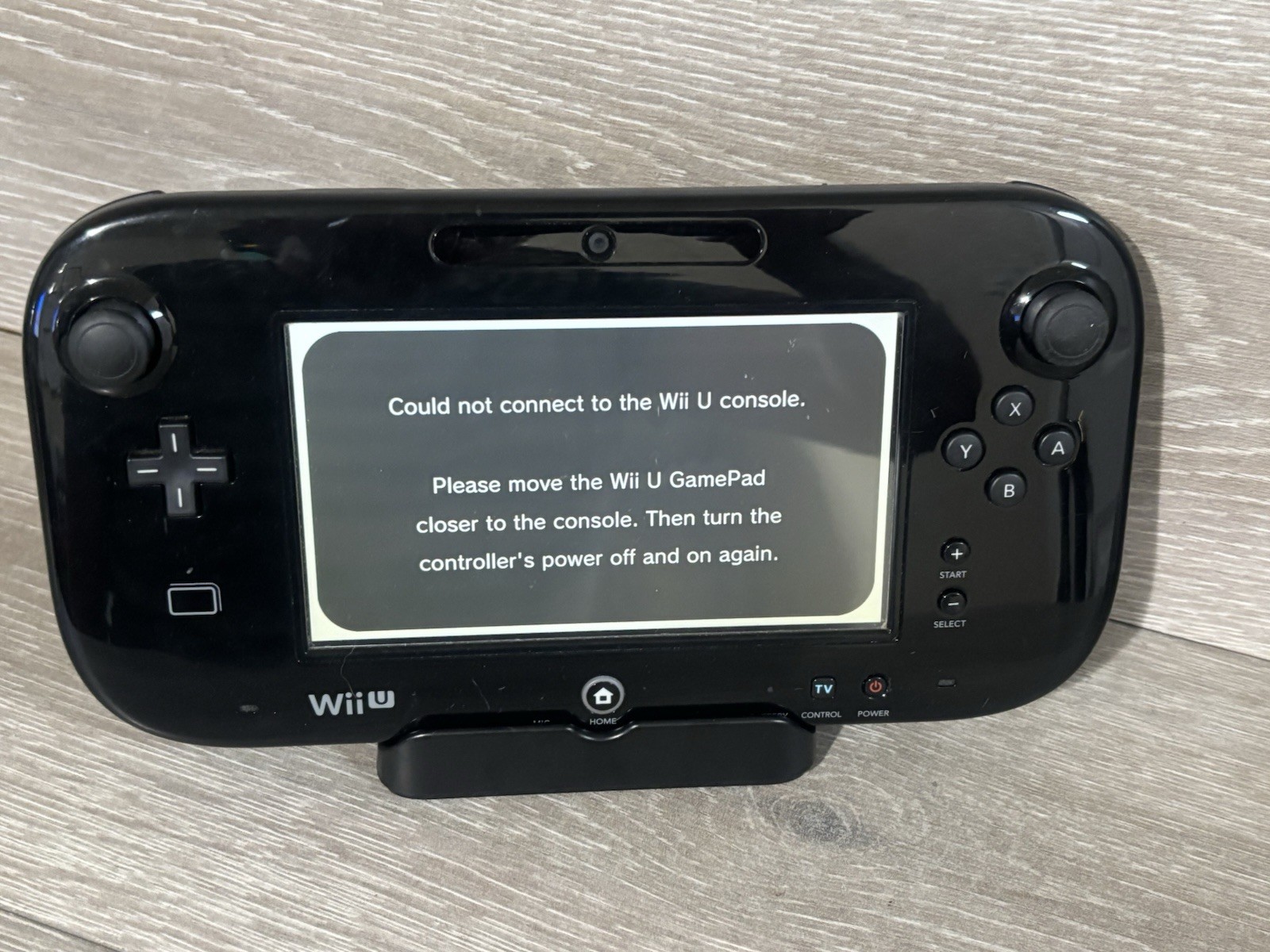 Nintendo Wii U WUP-010 US GamePad Black + Charging Cradle Dock ONLY – NO CHARGER