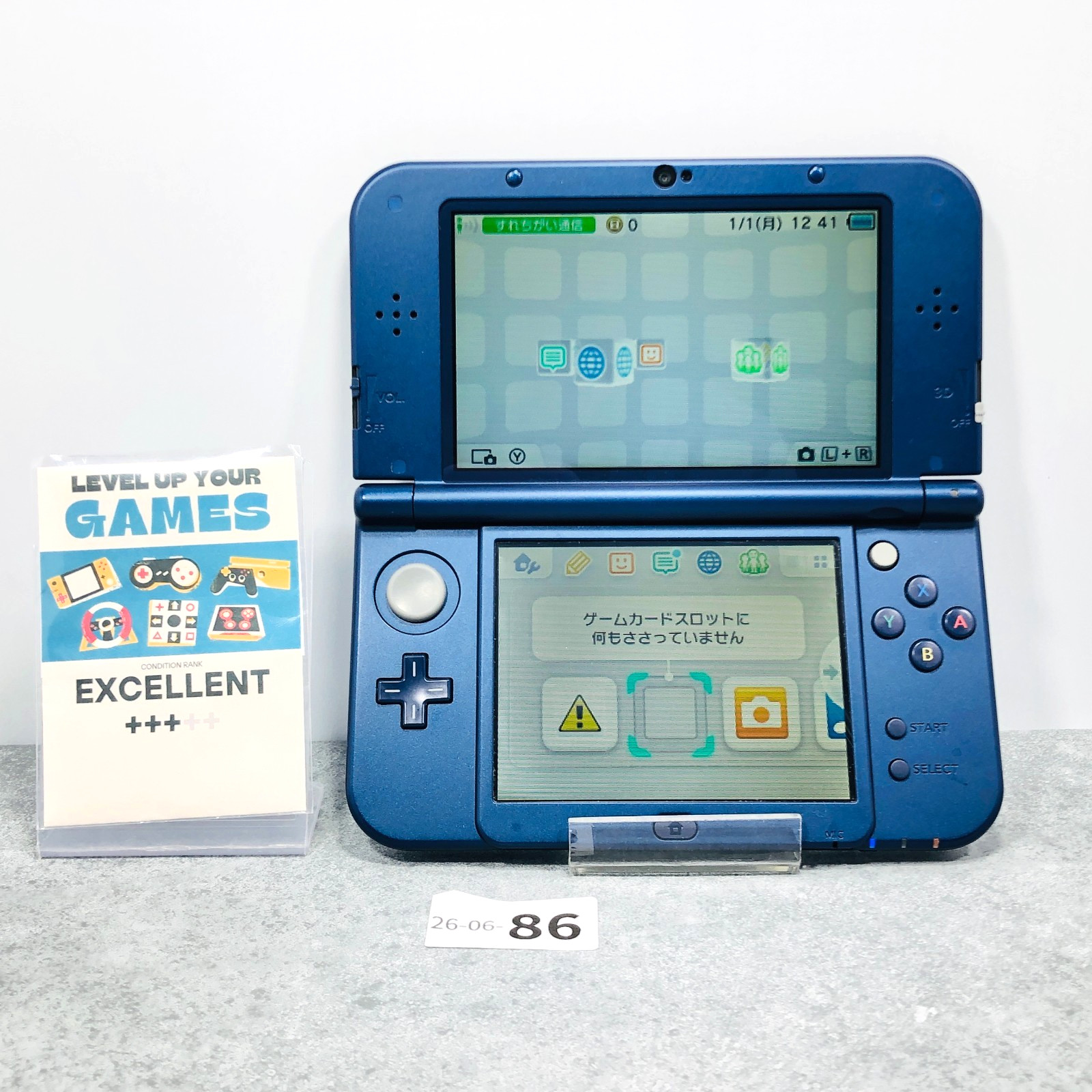 [Top IPS / EX+3] New Nintendo 3DS LL XL Metallic Blue console Japan NTSC-J 06-86
