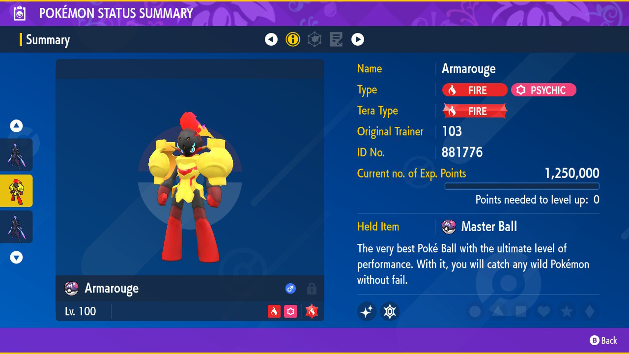 ✨ Shiny ✨ 6IV Ceruledge Armarouge with HA + Master Balls Pokemon Scarlet Violet