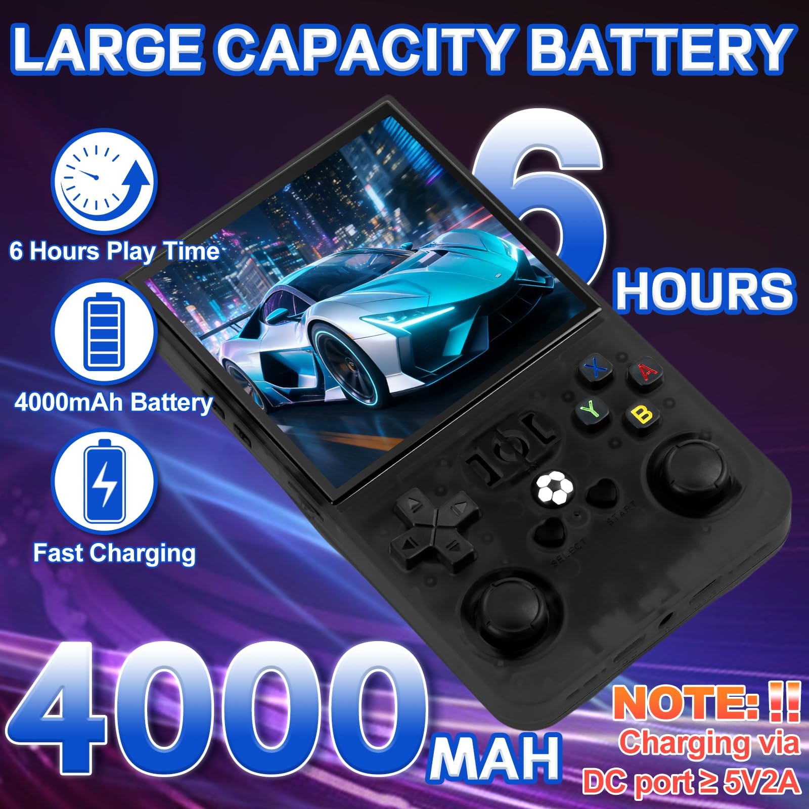 Rhesusco R36MAX Handheld Game Console – 4.0-Inch Screen, Support 22000+Classi…