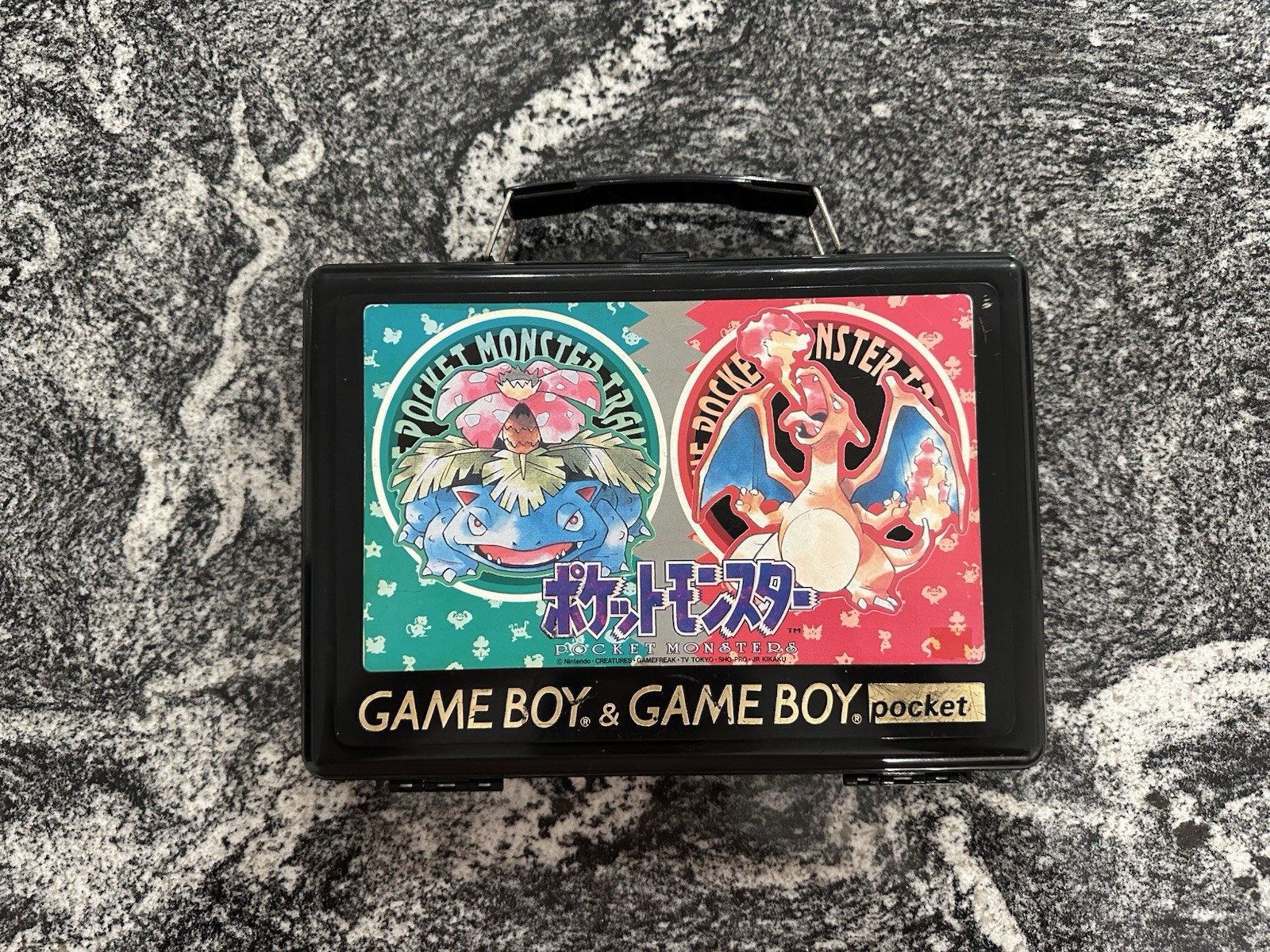 Gameboy Pocket Carrying Case only Black POKEMON Green Red Nintendo