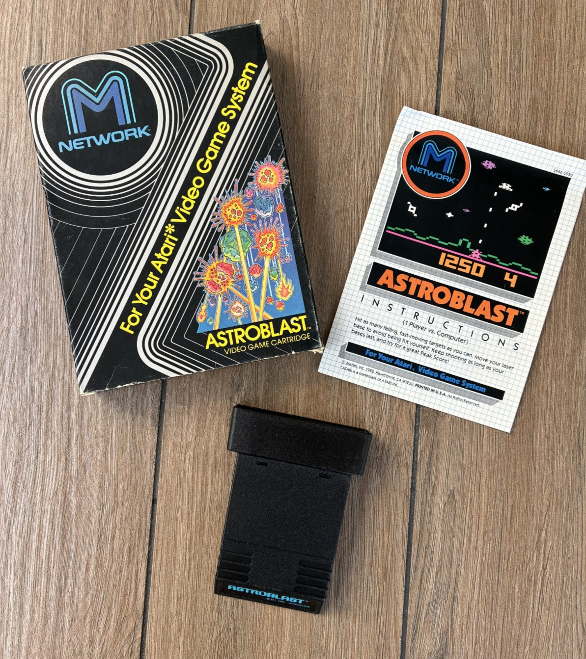 Astroblast (M-Network) for Atari 2600 Video Game CIB Tested +FAST SHIPPING!