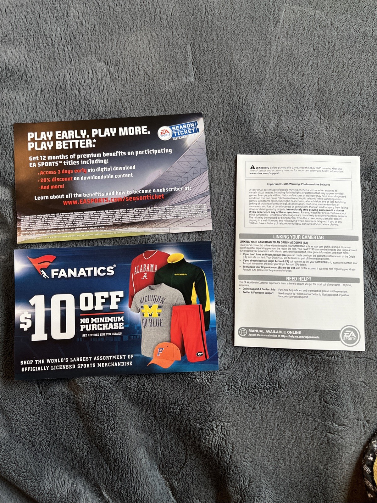 NCAA Football 14 Fanatics Bonus – CIB, Tested – (Microsoft Xbox 360, 2013)
