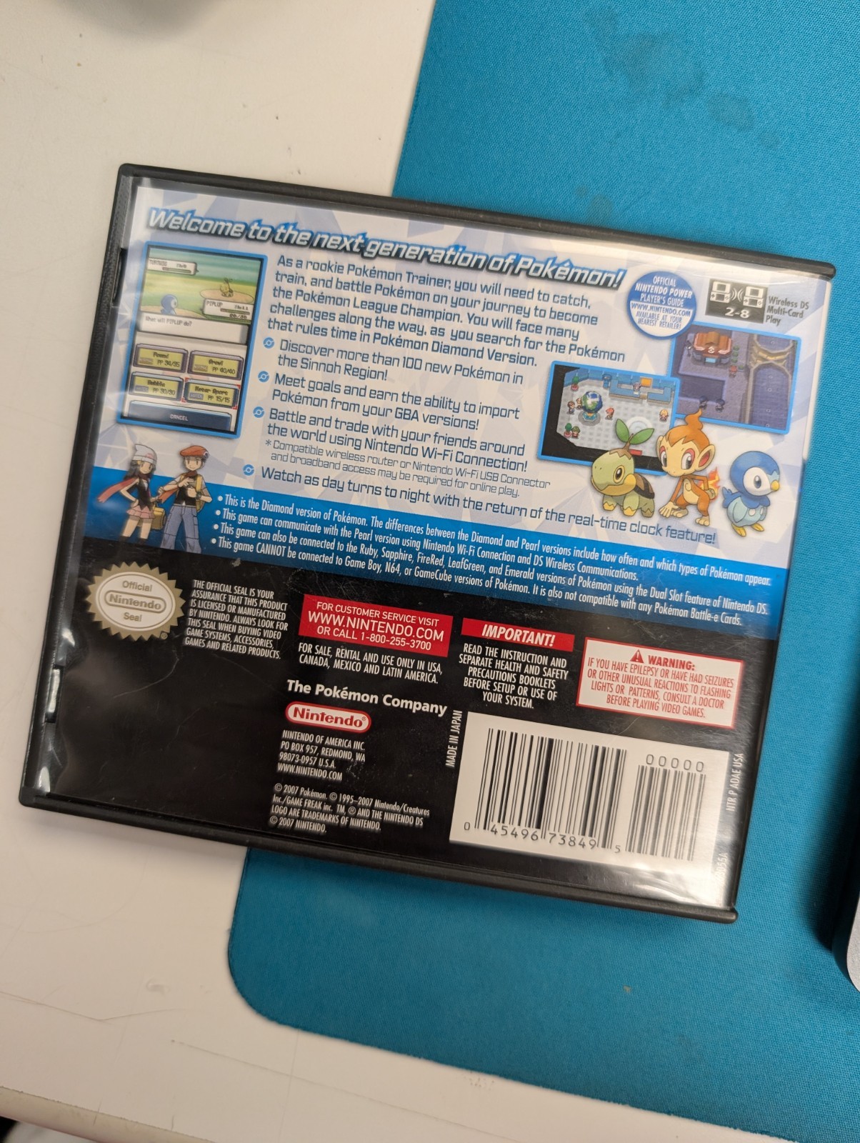 Pokémon: Diamond Version (DS, 2007), AUTHENTIC, COMPLETE IN BOX