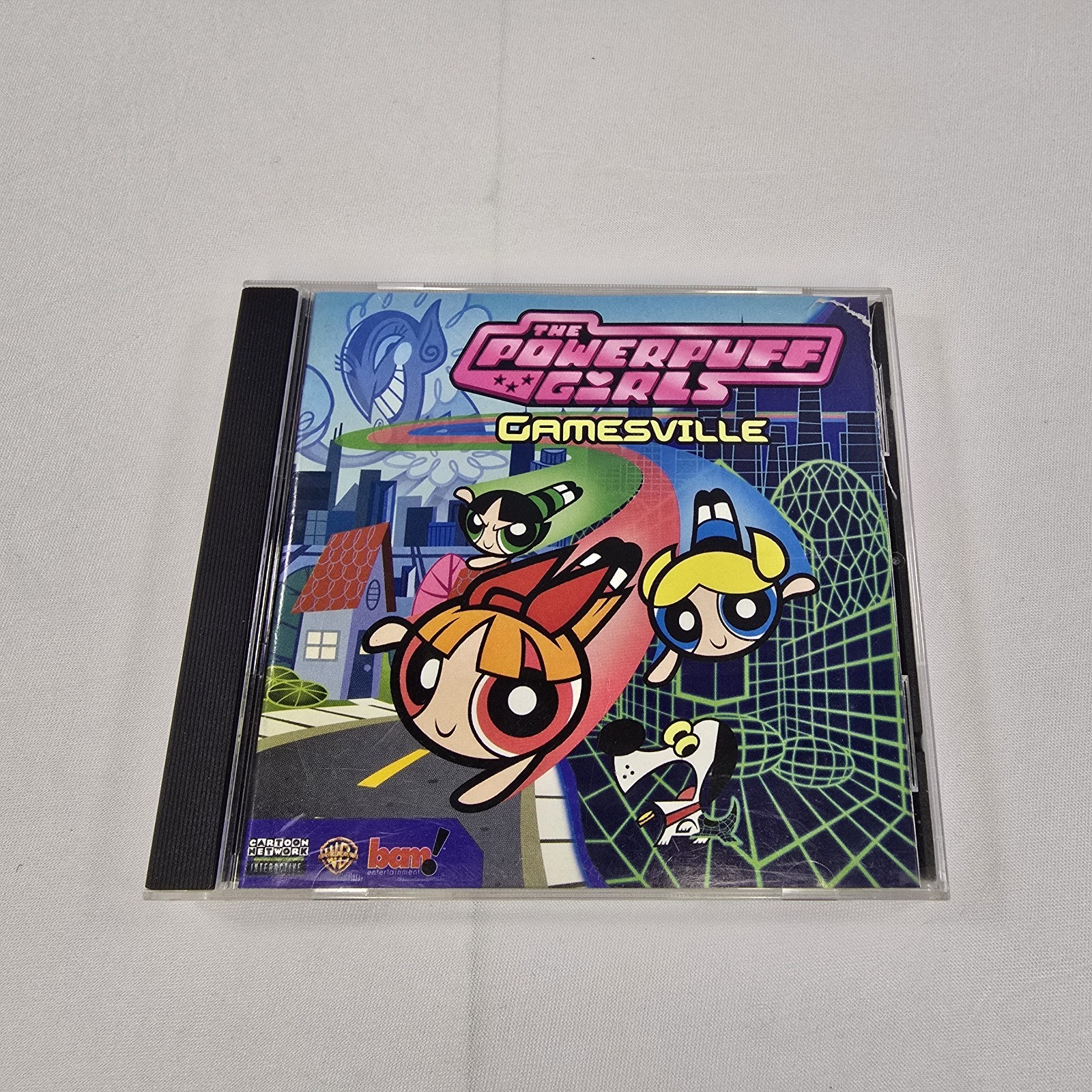 Rare PC CD-ROM The PowerPuff Girls Gamesville Video Game Disc 2002