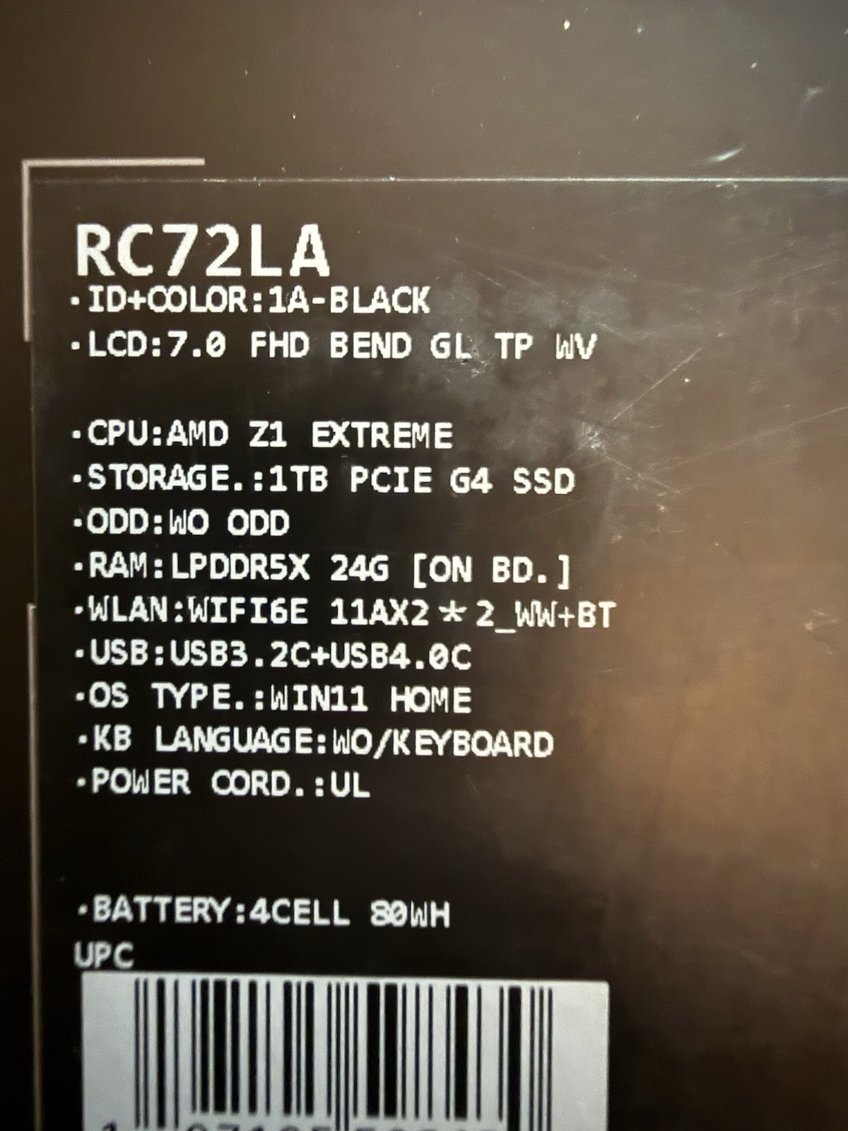 ASUS ROG Ally X (RC72LA) 7” 120 HZ FHD IPS AMD Ryzen Z1 Extreme 24GB RAM 1TB SSD