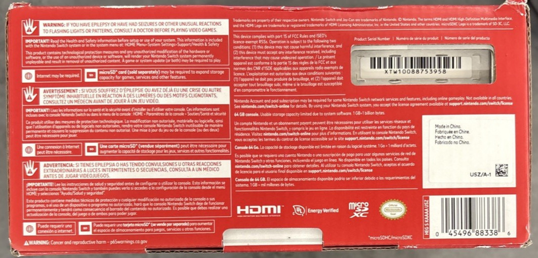 Nintendo Switch OLED Model HEG-001 Console White Joy-Con Bundle, NEW