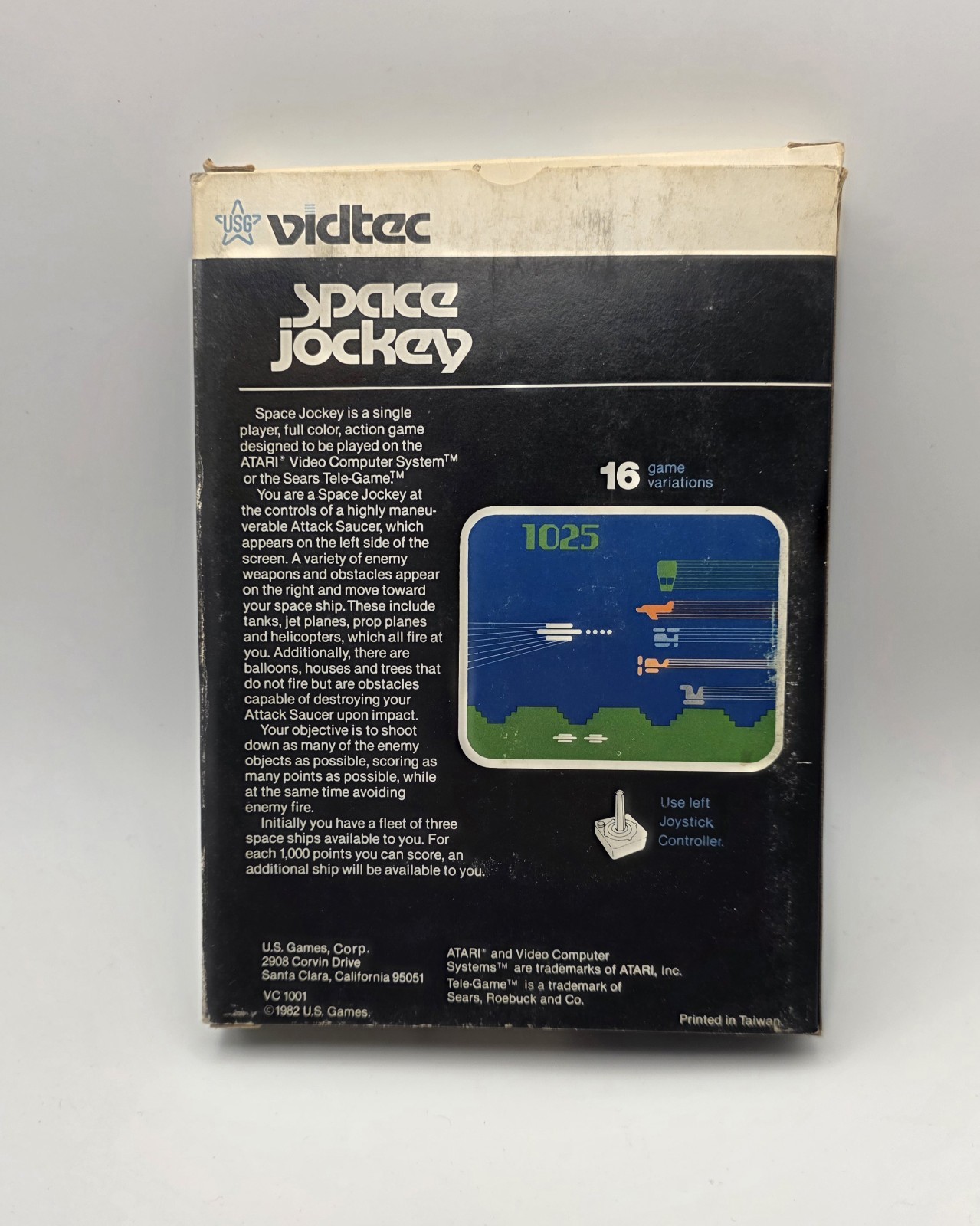 Atari 2600 Video Game Space Jockey Vidtec Space Attack Network CIB 1982