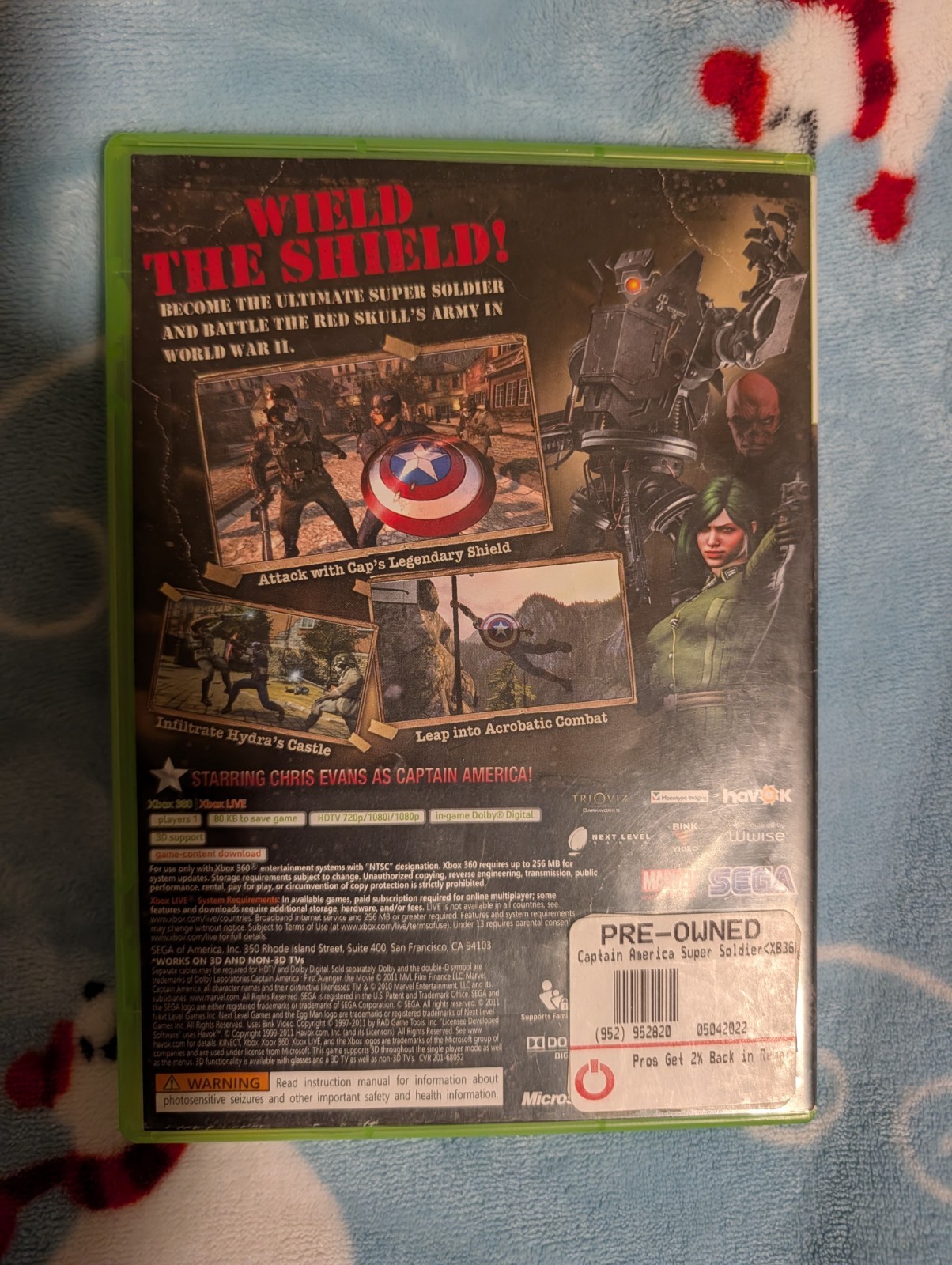 Captain America: Super Soldier Xbox 360 2011 Complete
