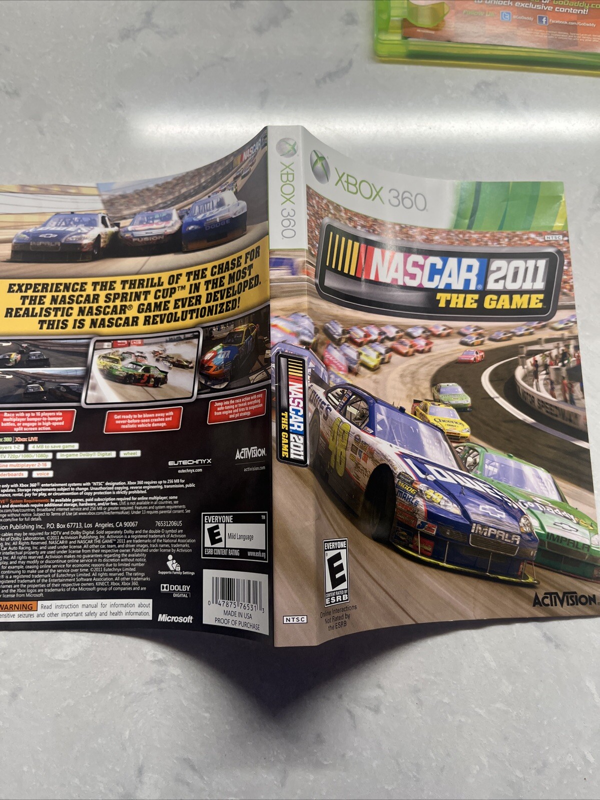 NASCAR The Game 2011 (Microsoft Xbox 360, 2011)w/ Manual TESTED