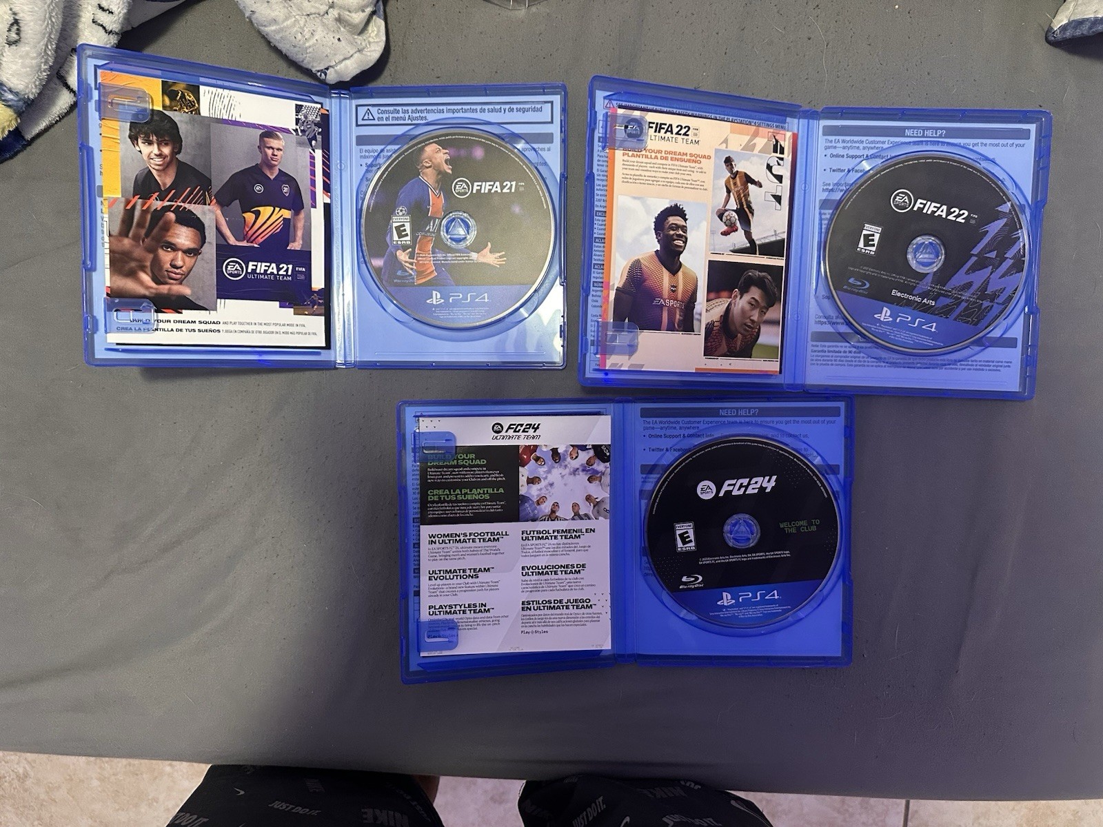 EA Sports PS4 Soccer Game Lot: FIFA 21, FIFA 22, FC 24