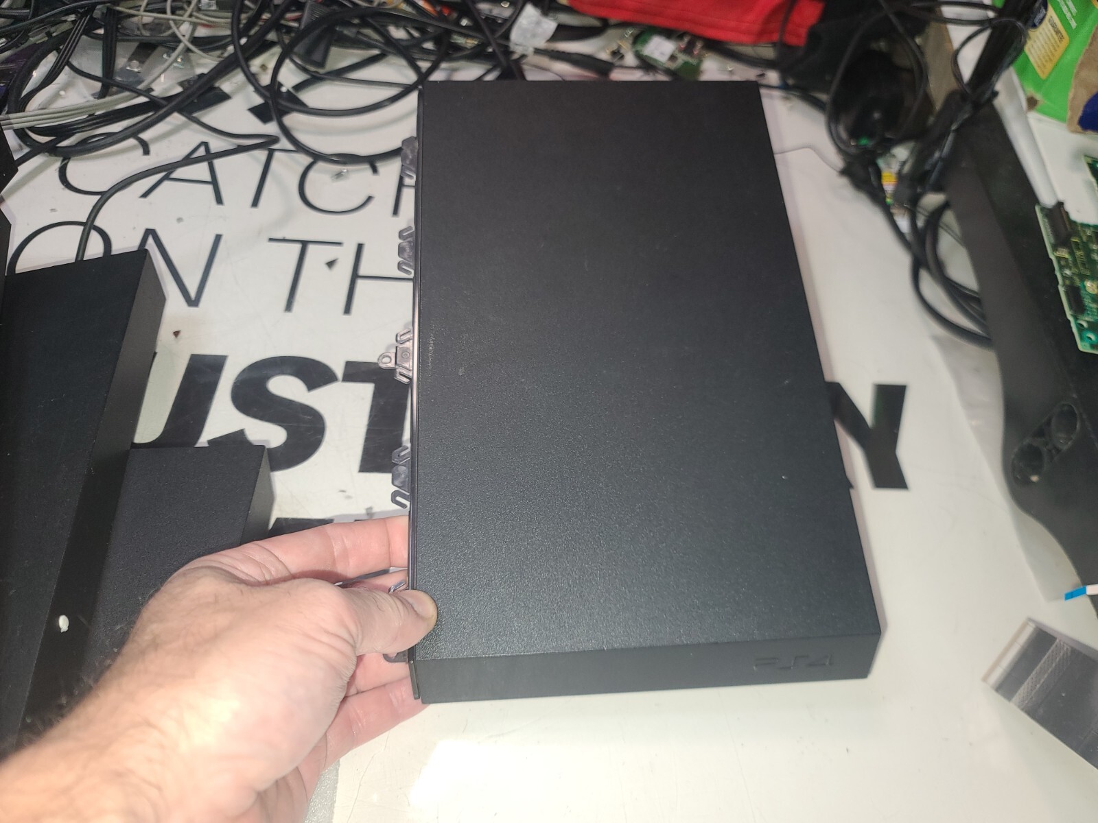 Sony PS4 CUH-1001A or CUH-1115A Matte Button Right Side Cover-Just OK-READ ALL