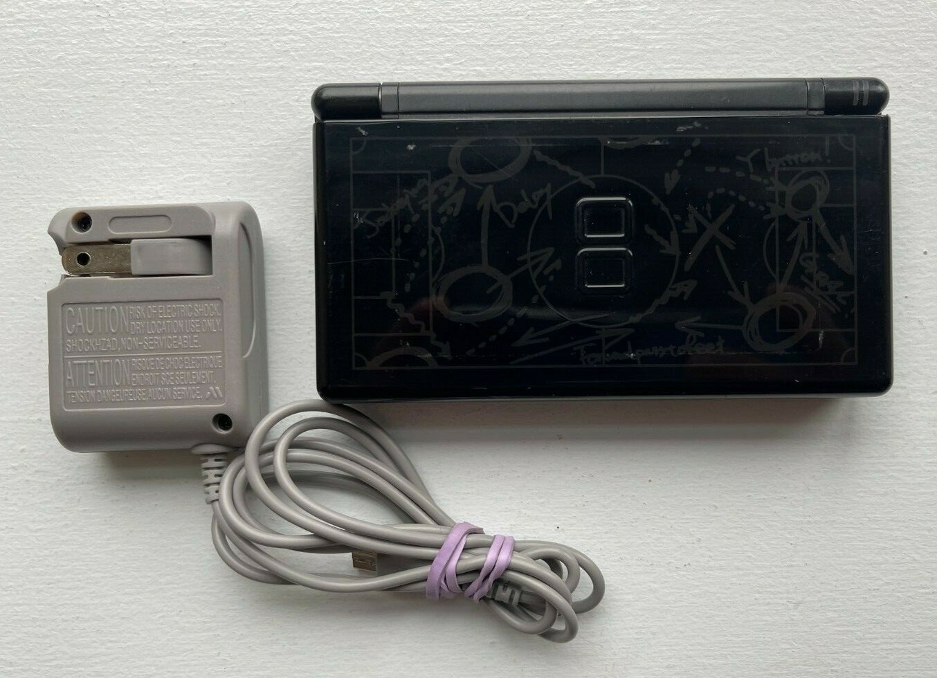Nintendo DS Lite “Winning Eleven” Limited Edition with Wall Charger – VERY GOOD