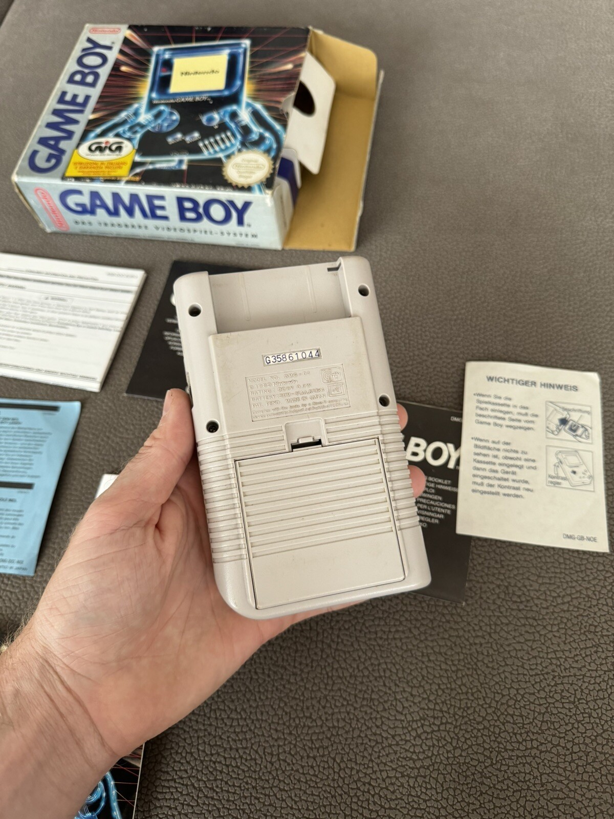 NINTENDO GAME BOY CLASSIC 1989 – 1a EDIZIONE! – GIG ITALIA IMPORT GER – COMPLETO