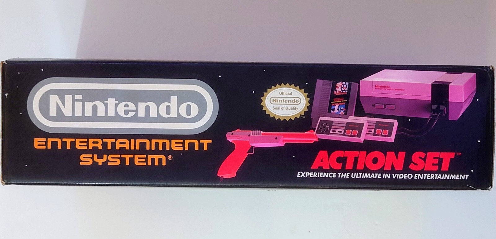 1989 oval seal Action Set complete in box original Nintendo NES Near Mint