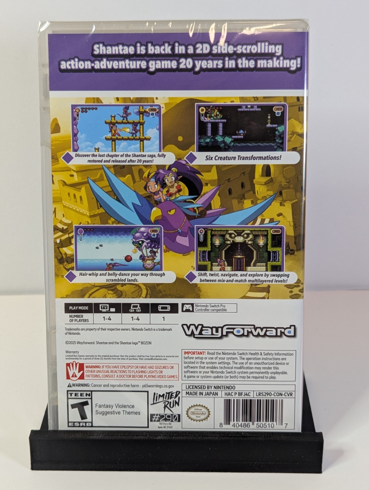 Shantae Advance: Risky Revolution Event Exclusive Switch Limited Run #290 New