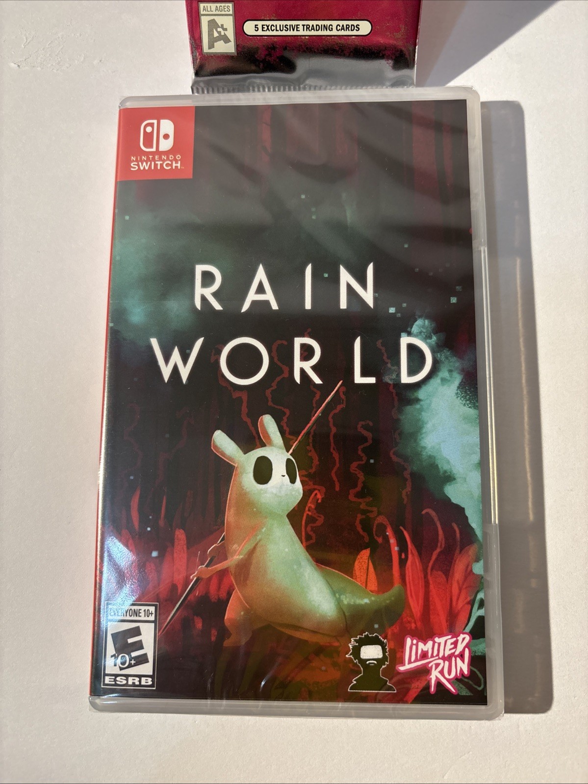 NEW RAIN WORLD U.S. ESRB & LIMITED RUN GAMES TRADING CARD BOOSTER PACK SWITCH!