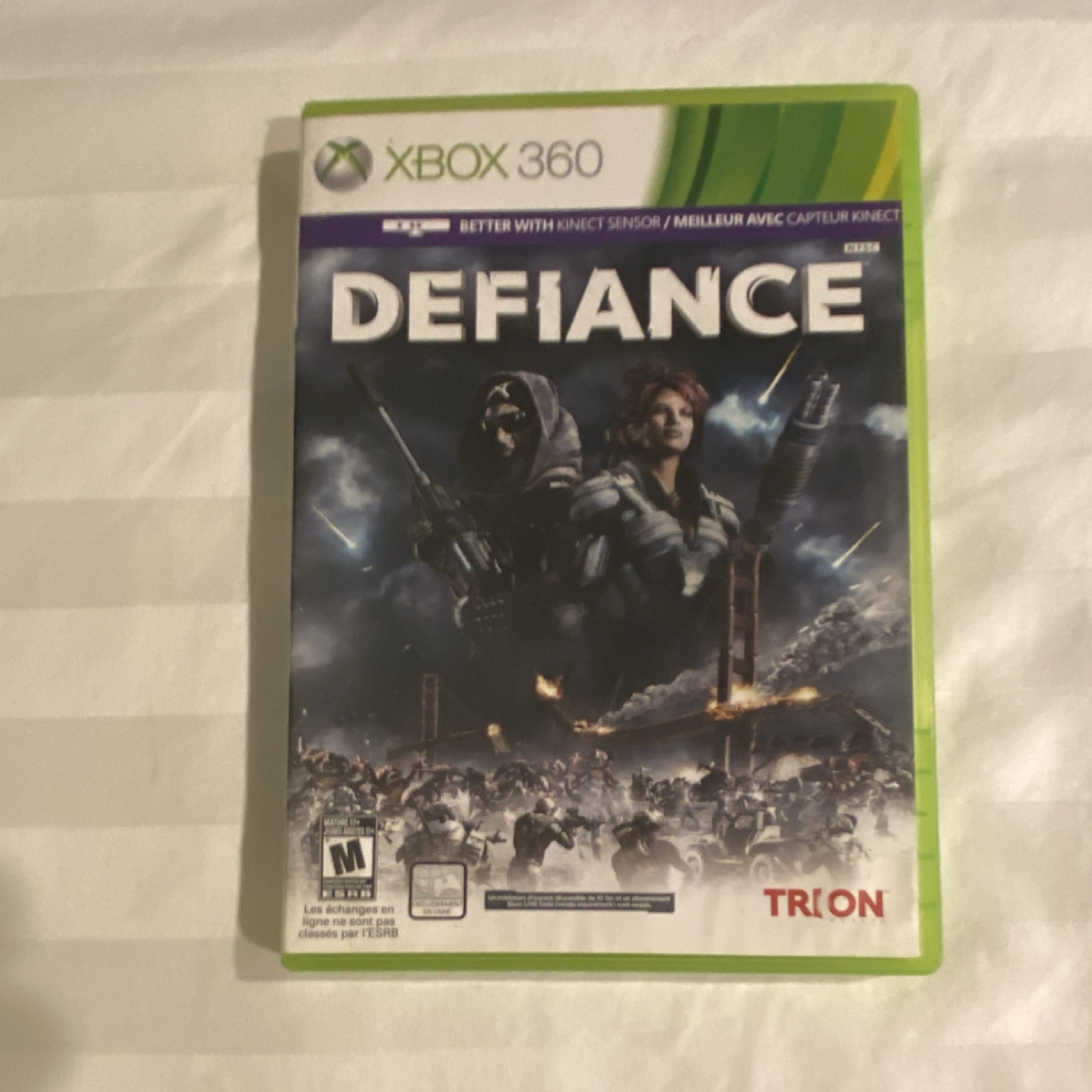 Trion Worlds Defiance Xbox 360 Action Adventure Shooter Manual Included Co-op