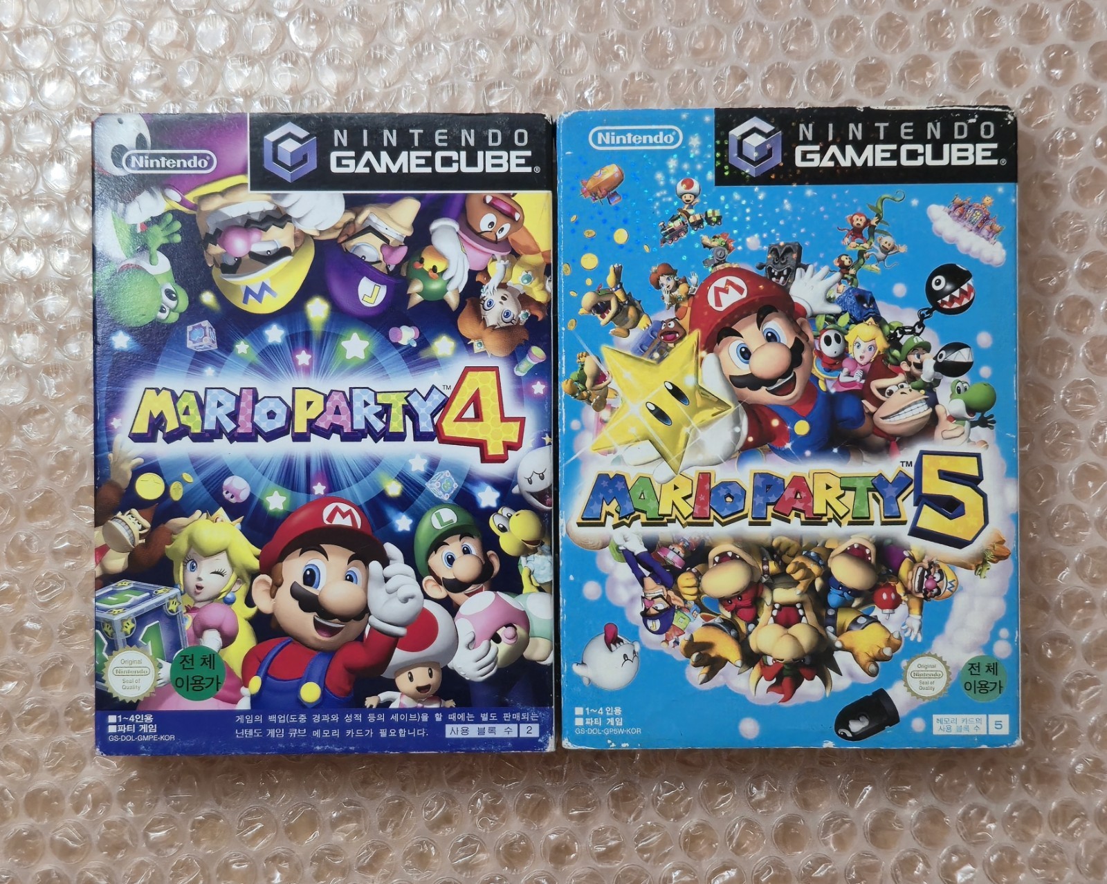 Korean Mario Party 4 & 5 for Nintendo Gamecube CIB Rare Korea