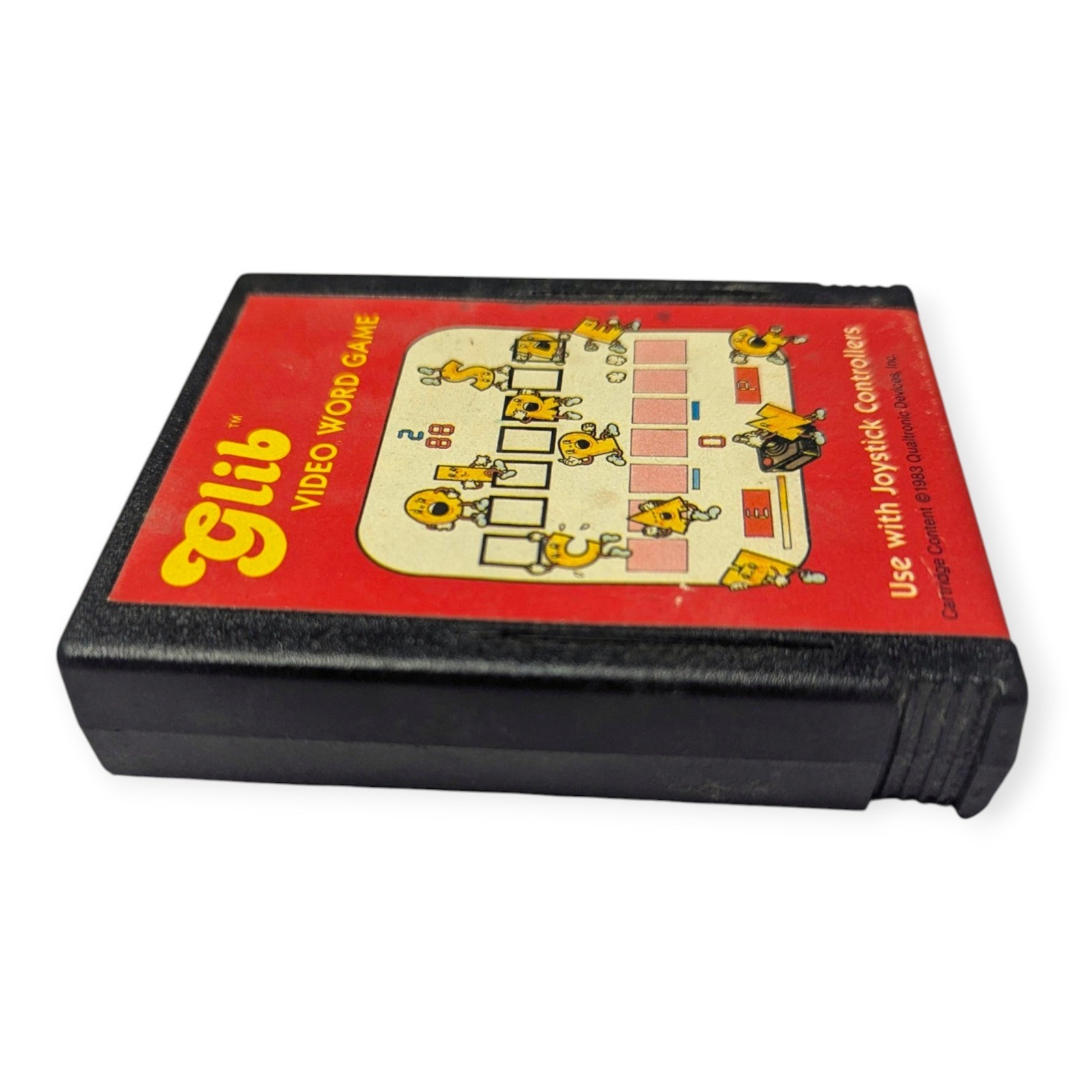 Glib Video Word Game Atari 2600 Cartridge Qualtronic Devices 1983 Vintage Retro