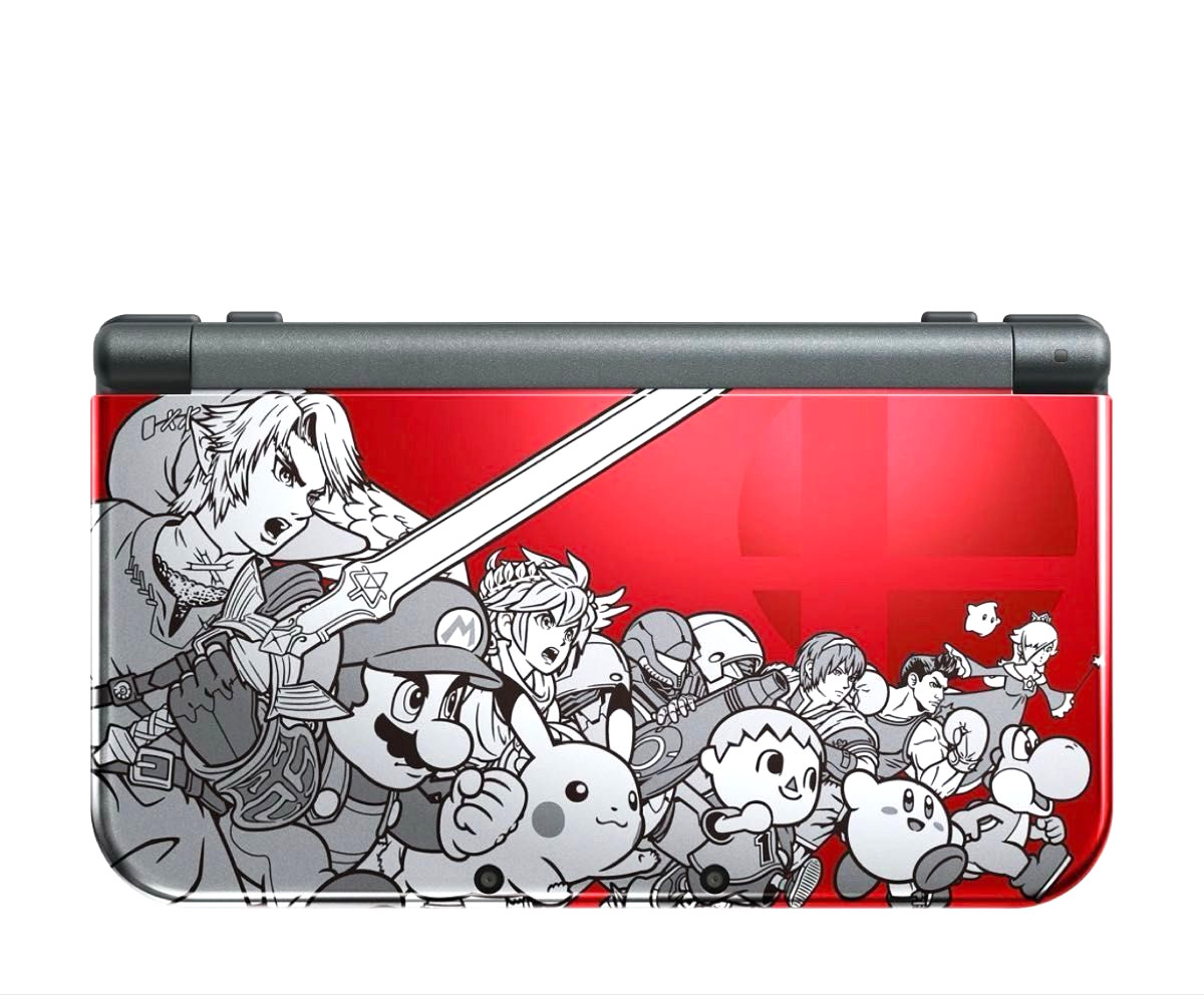 New Nintendo 3DS XL LL Super Smash Bros. Edition Red Console Tested w/ Charger