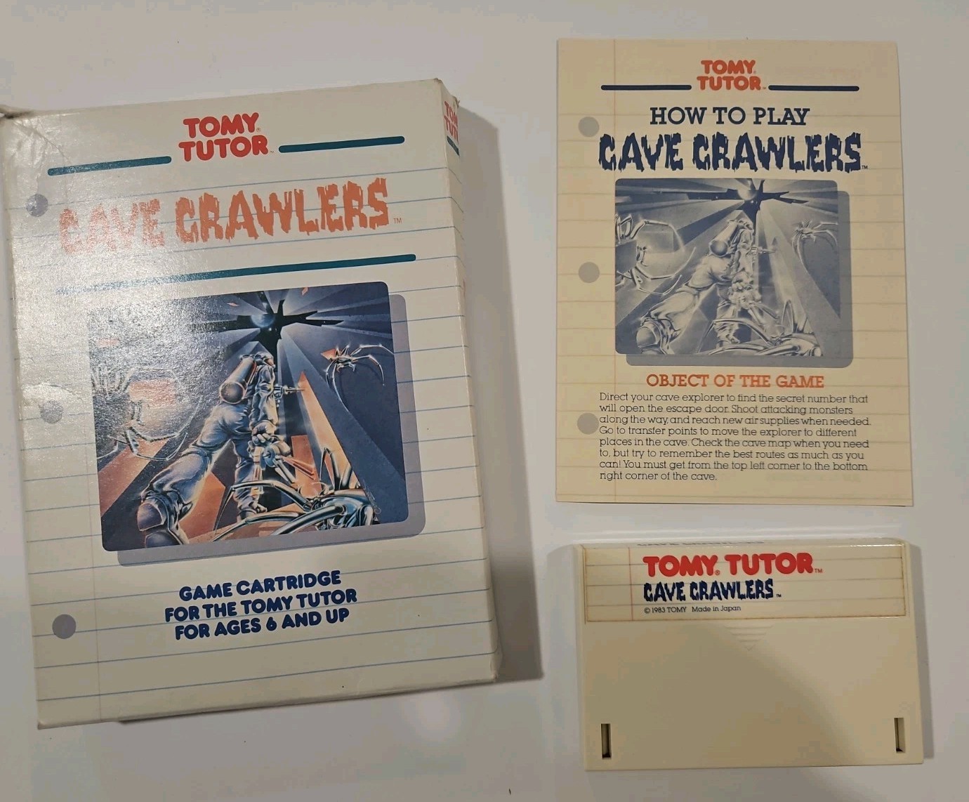 Tomy Tutor 8100 Game Cave Crawlers With Box And Instructions 1983 READ Descripti