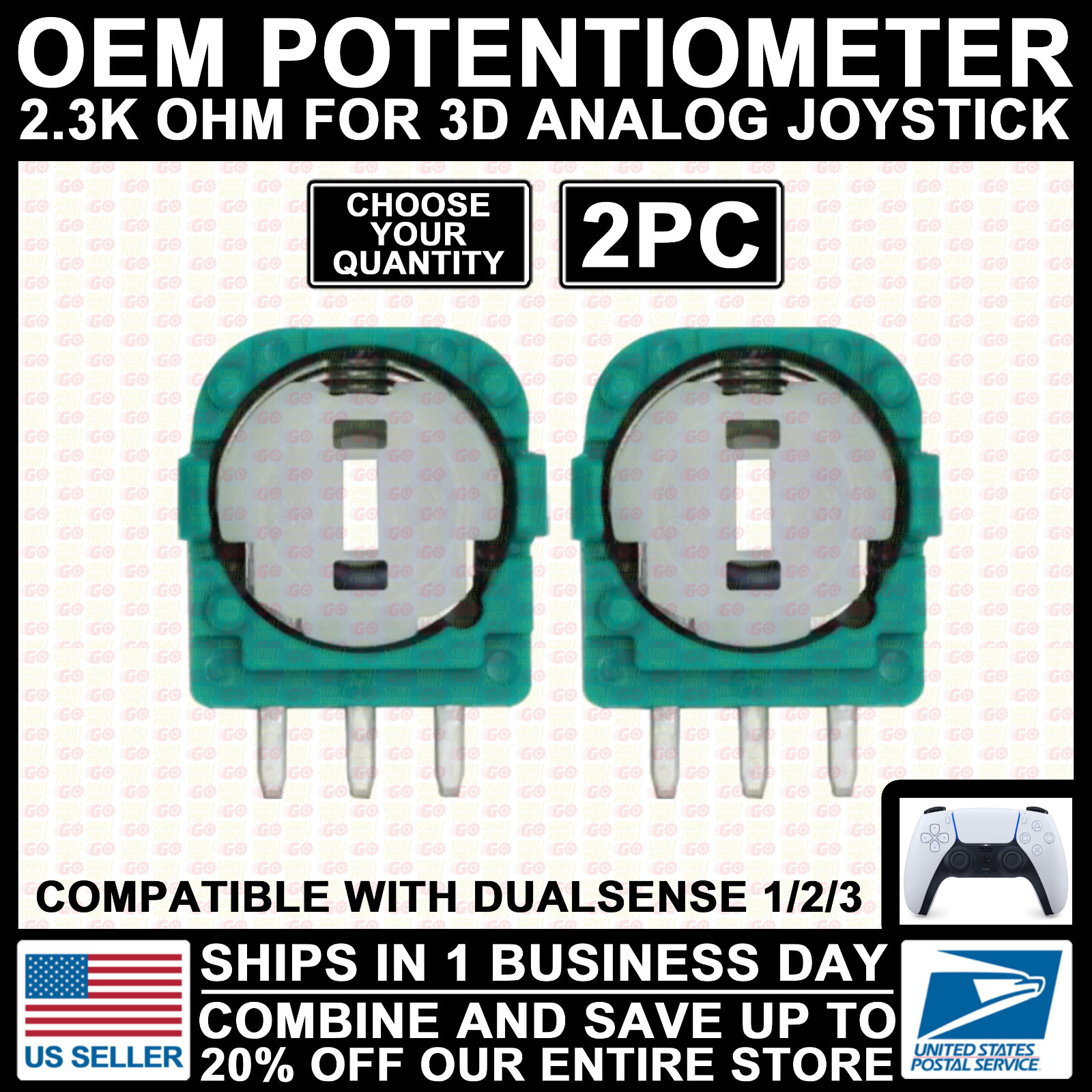 OEM Analog 3D Joy Stick Potentiometer For PS5 PlayStation 5 DualSense Controller