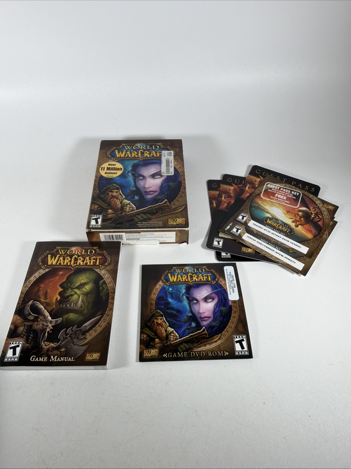 World of Warcraft Game + 2 Expansion Sets with Boxes, DVDs, Manuals