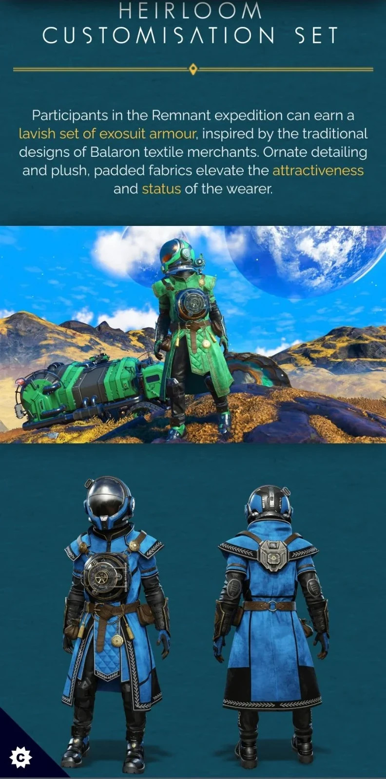 No Man’s Sky Heirloom Armor Set