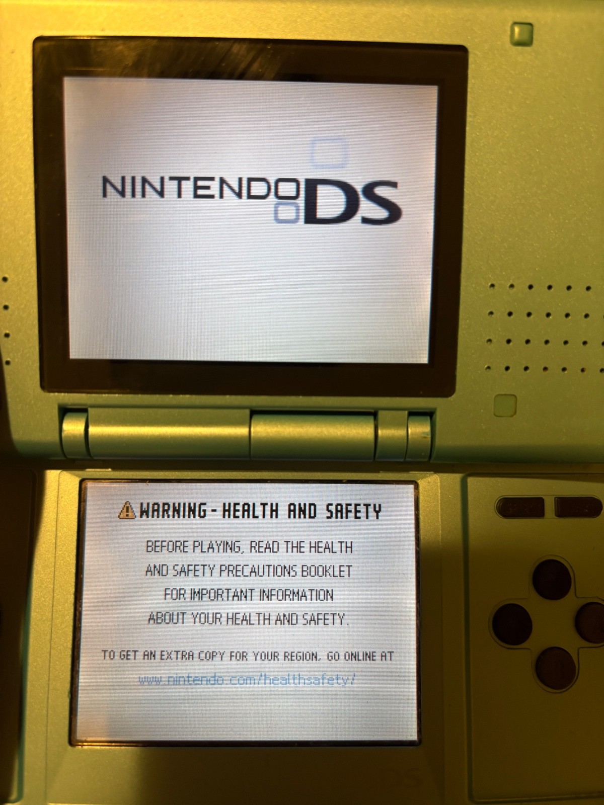 Nintendo DS Turquoise Blue Handheld System- Fair Condition- TESTED & WORKS! (1D)