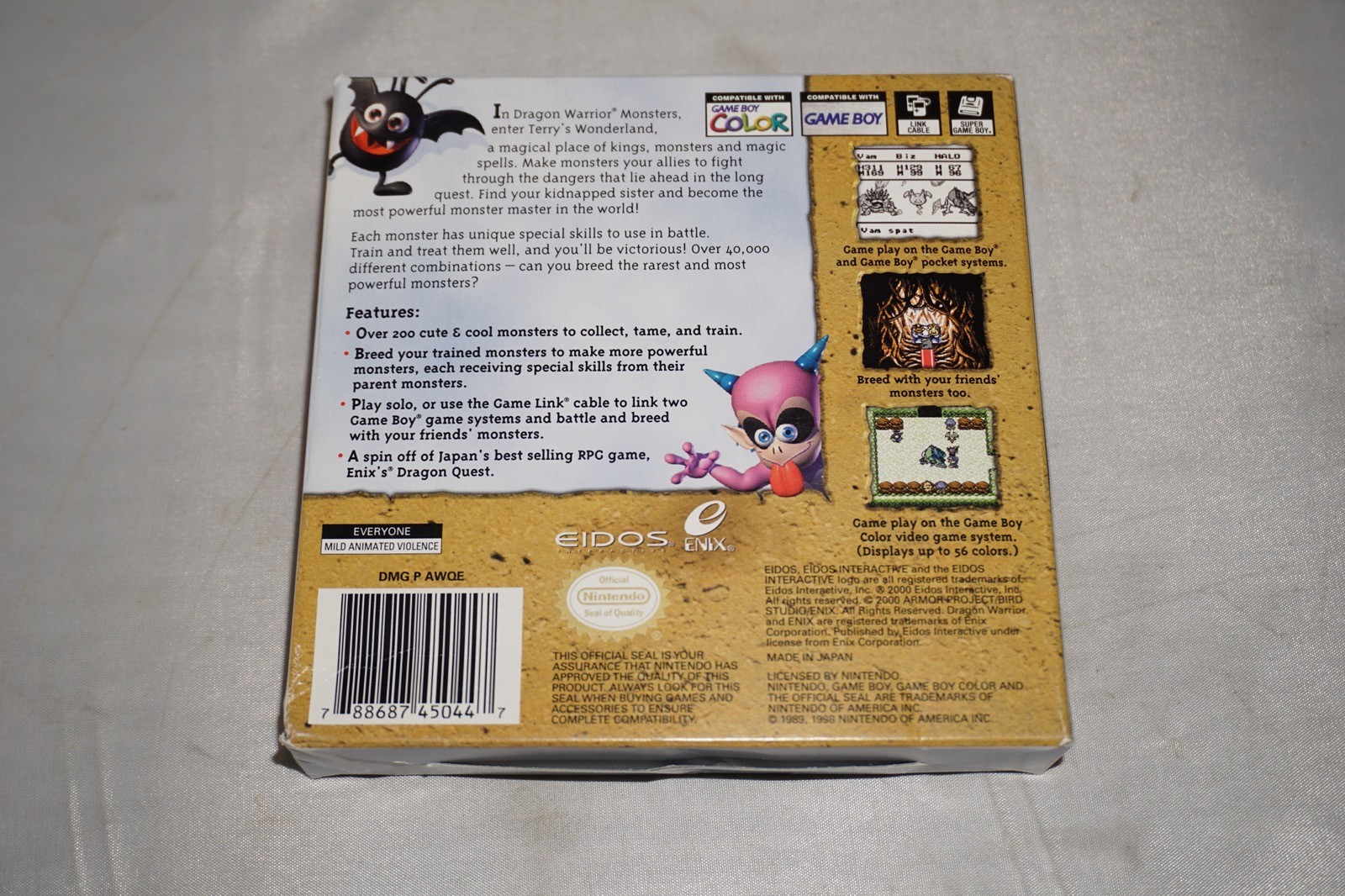 Dragon Warrior Monsters (Gameboy Color Game Boy) Complete CIB Authentic