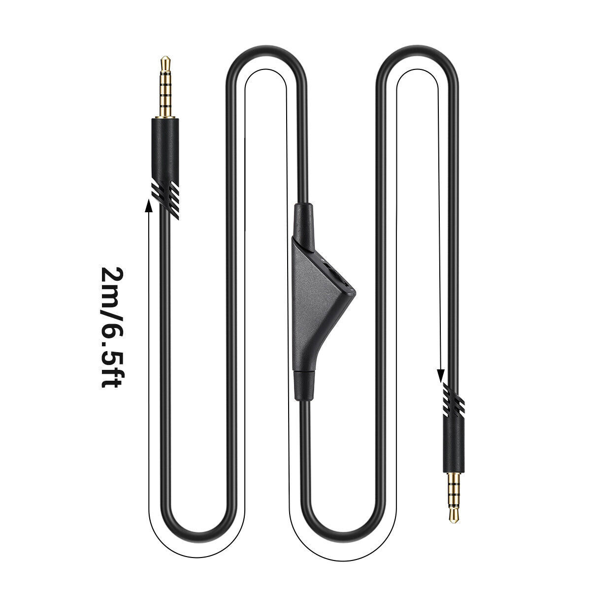 Gaming Headset Audio Cable Aux Chat 3.5MM Jack Cord For Astro A10 A40 G233 G433
