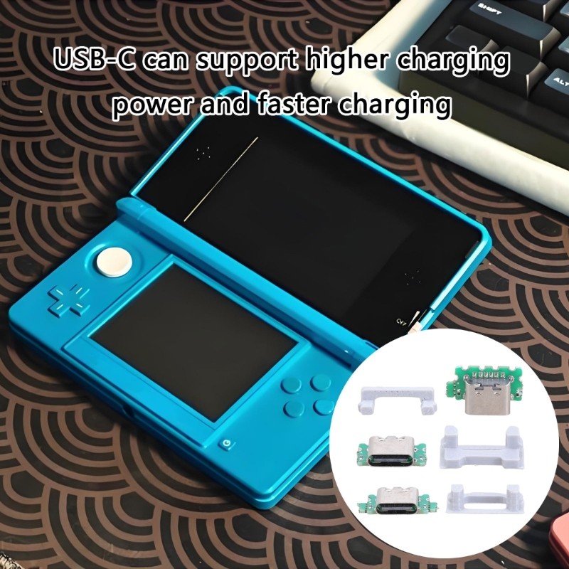 USB C Charging Port For 3DS/3DS XL Gaming Device Offer Enhances Power Delivery