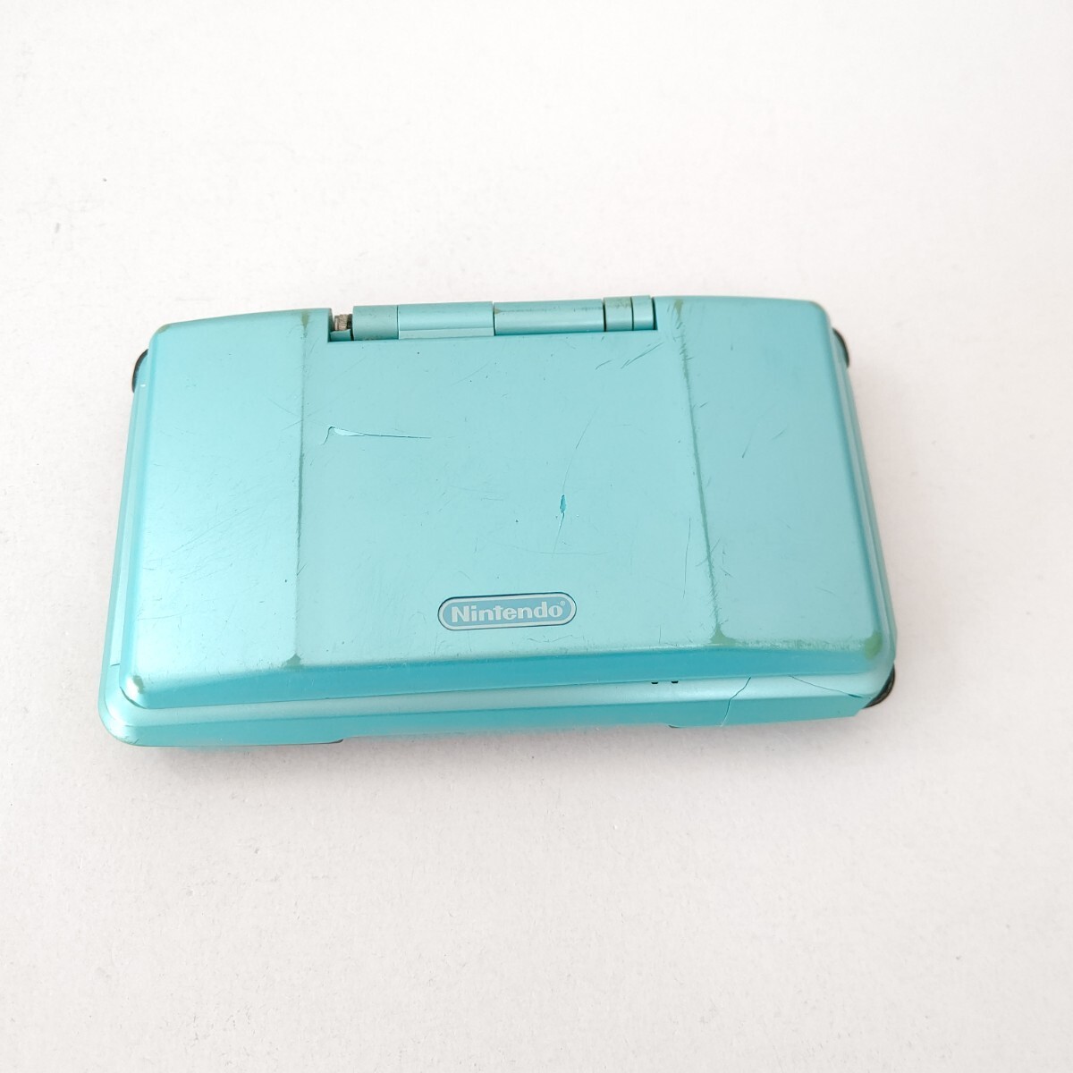 Nintendo DS Handheld Console Turquoise Blue Screen Damage Includes Only Main Uni
