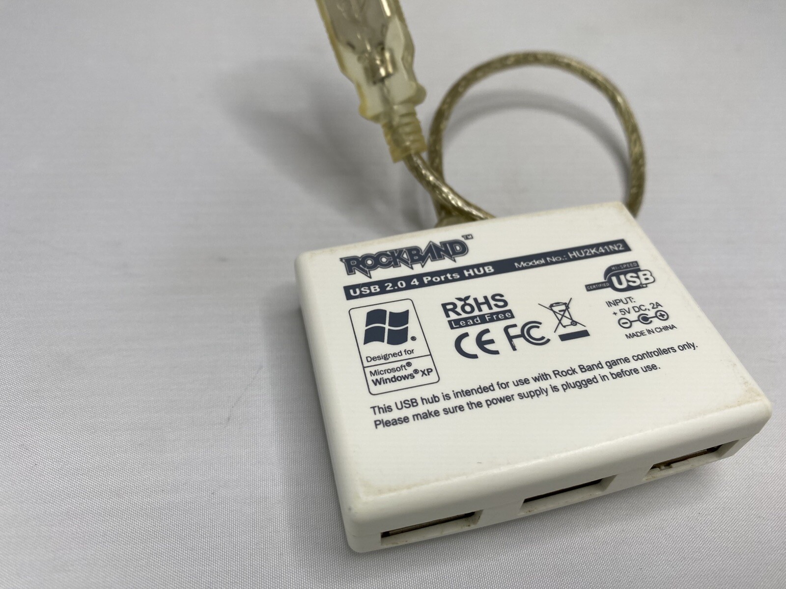 Rock Band USB 2.0 4 Port USB Hub w Power Port | HU2K41N2 Windows Xbox 360 PS3