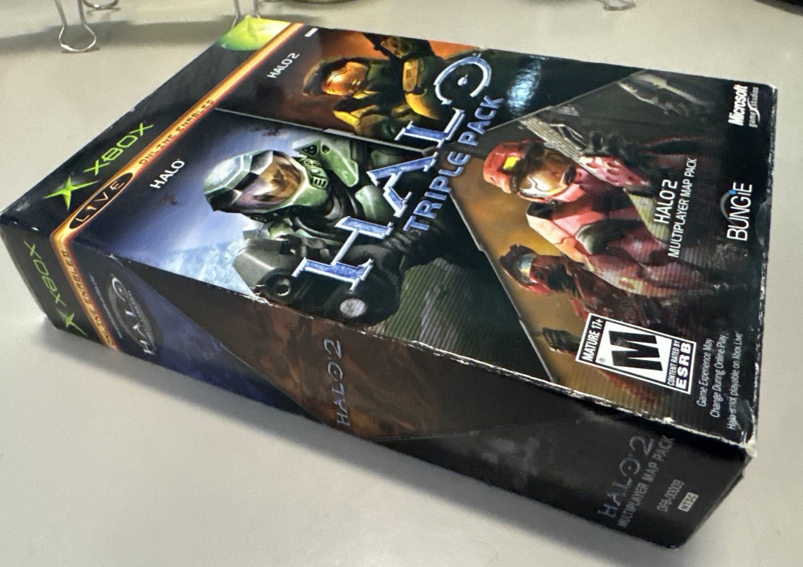 Halo Triple Pack – Complete, CIB – Halo, Halo 2, Halo 2 Map Pack – Xbox