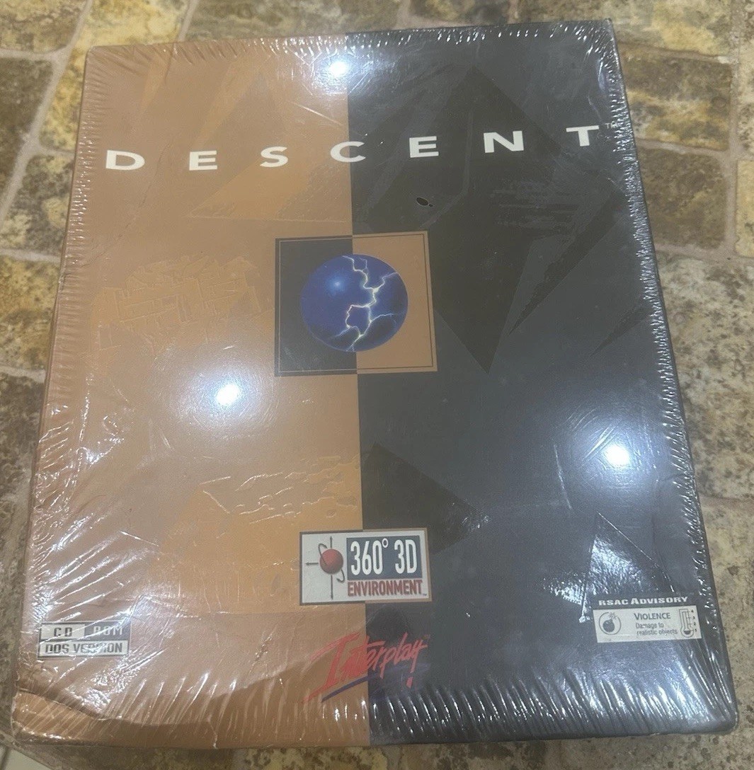 Descent PC Big Box Factory Sealed Interplay Vintage 1995 Box Damage