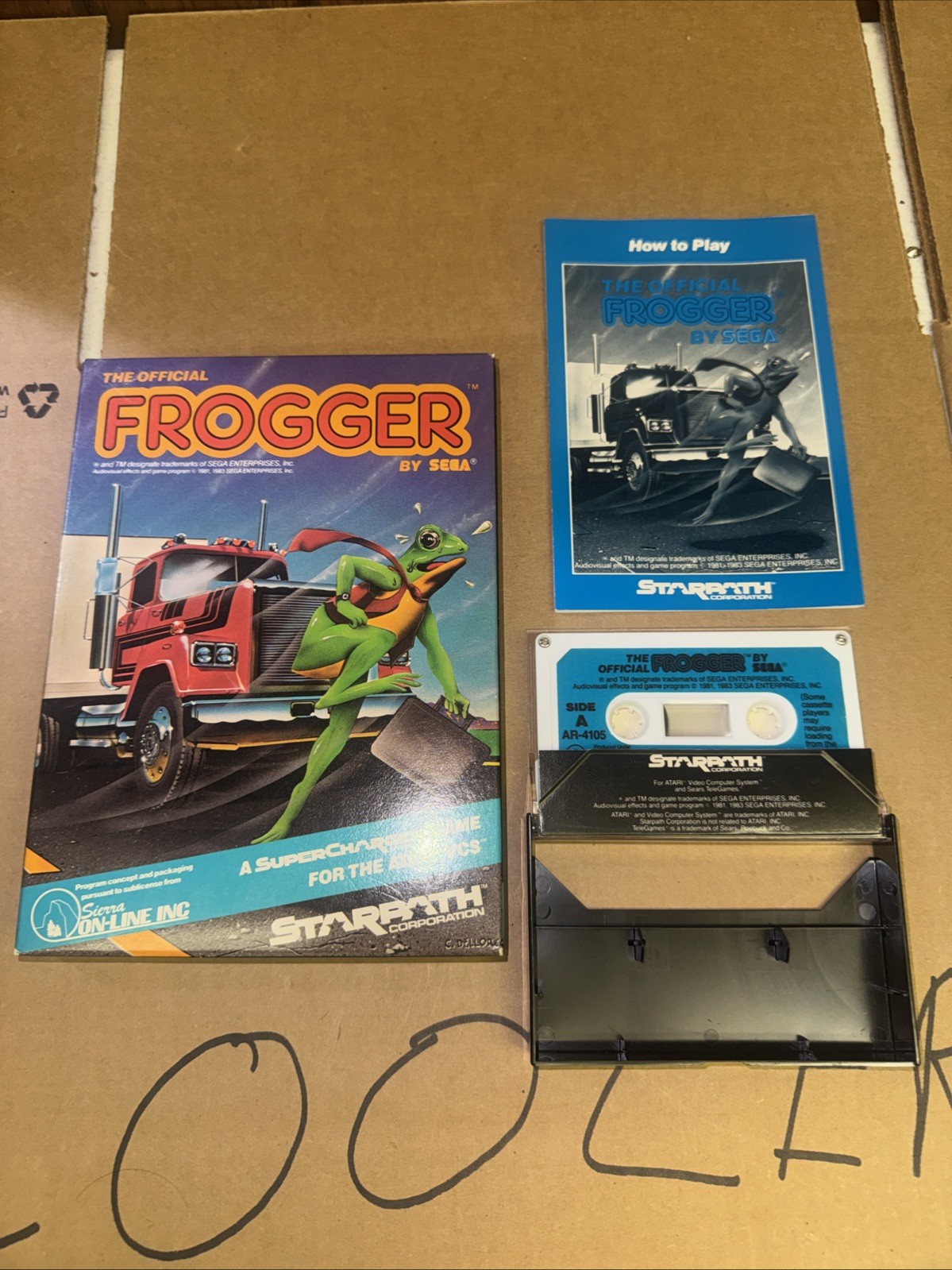 STARPATH 1983 Frogger By SEGA Atari VCS A Supercharger Game