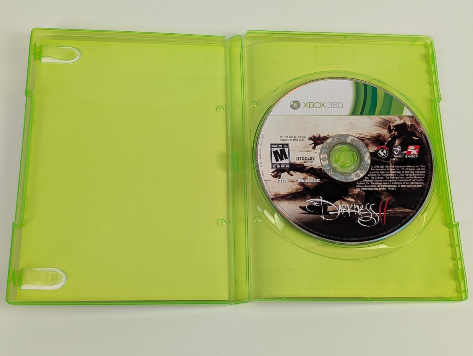The Darkness 2 II Limited Edition (Xbox 360)➡️No Manual – Tested – Near Mint 📀!