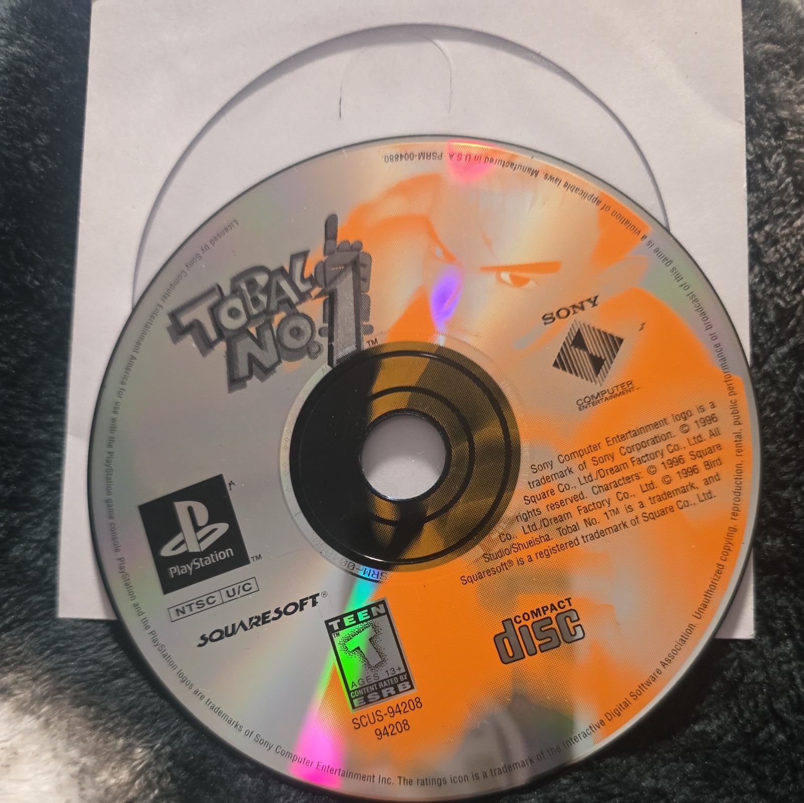 Tobal No 1 (Sony PlayStation 1 PS1, 1996) just Disk
